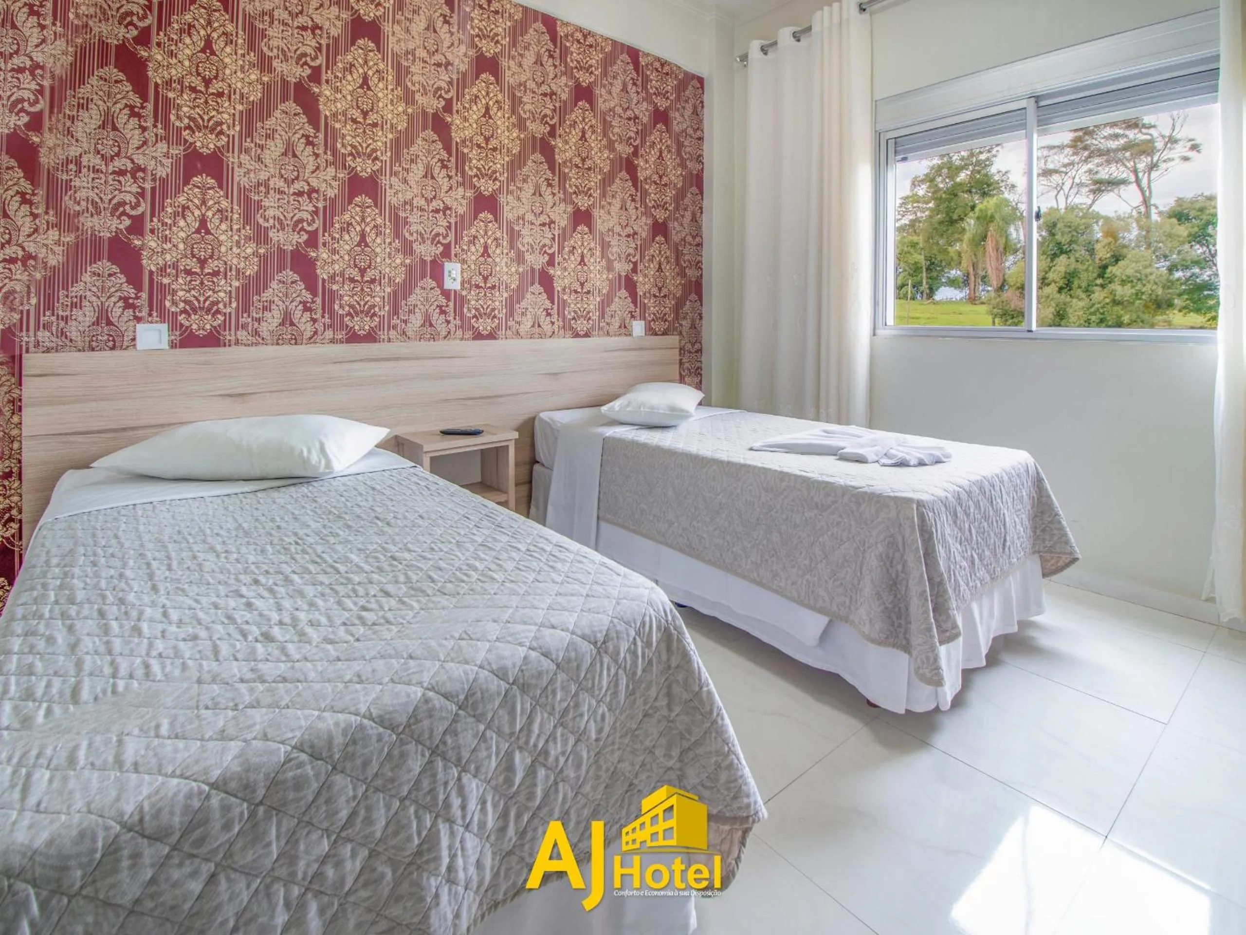 Bed in AJ Hotel Chapecó - Fácil Acesso Pátio Shopping e Rótula da Bandeira