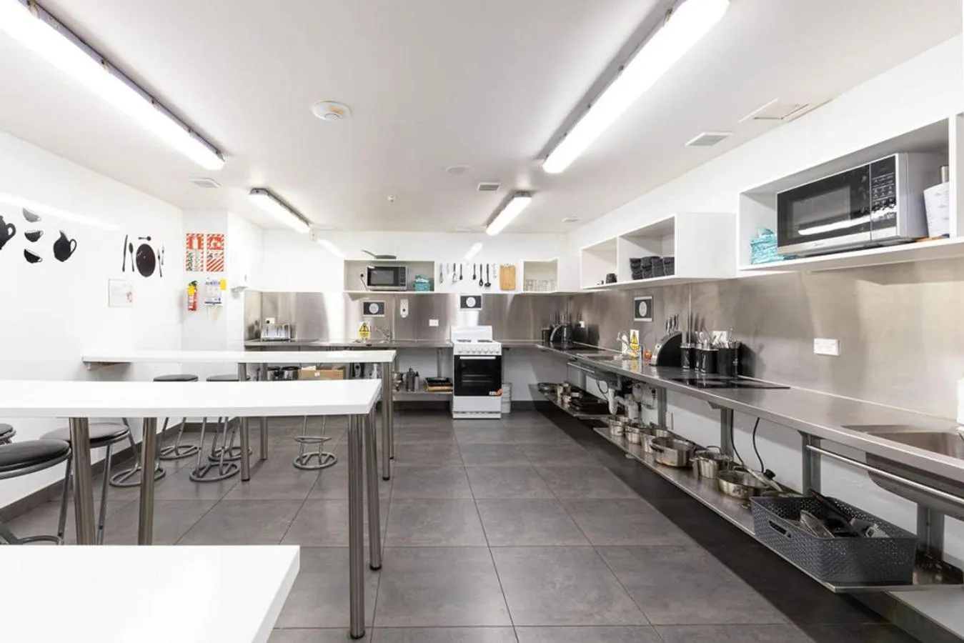 Communal kitchen in The Bealey Quarter