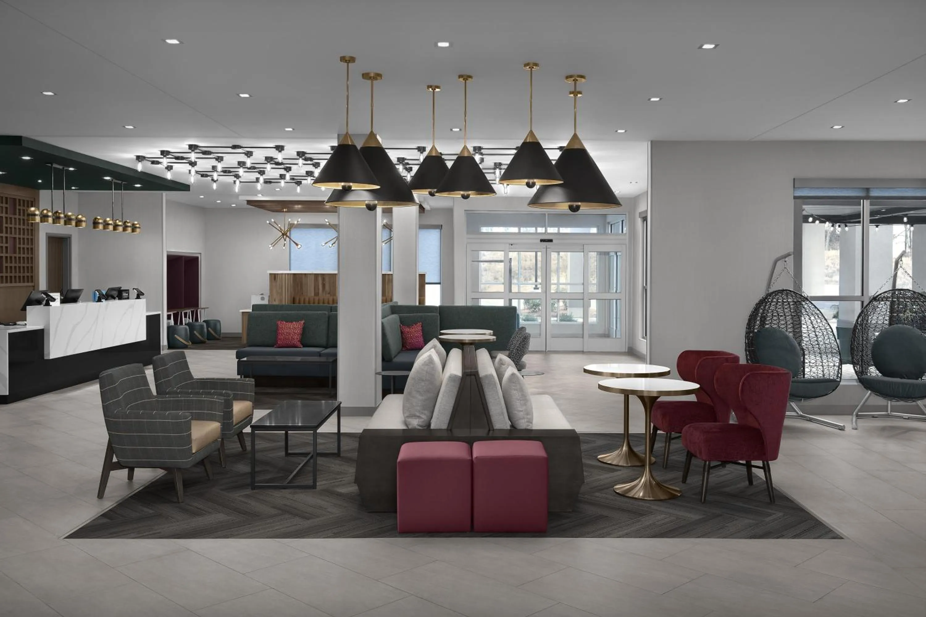 Lobby or reception in Home2 Suites By Hilton Concord Charlotte