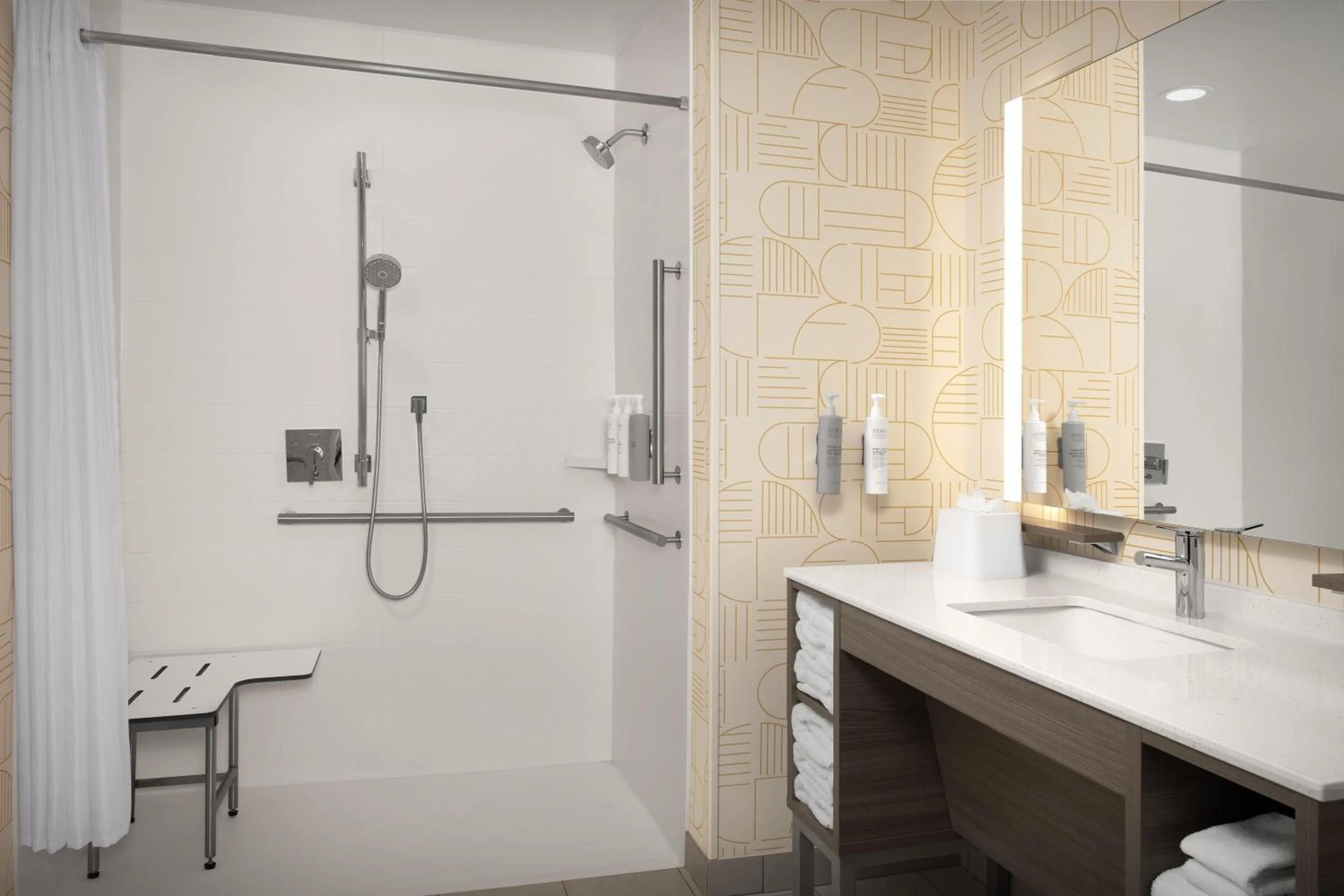 Bathroom in Home2 Suites By Hilton Concord Charlotte