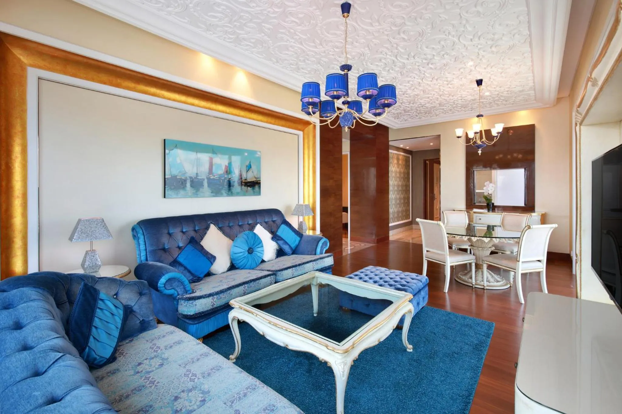 Living room in The Reverie Saigon Residential Suites