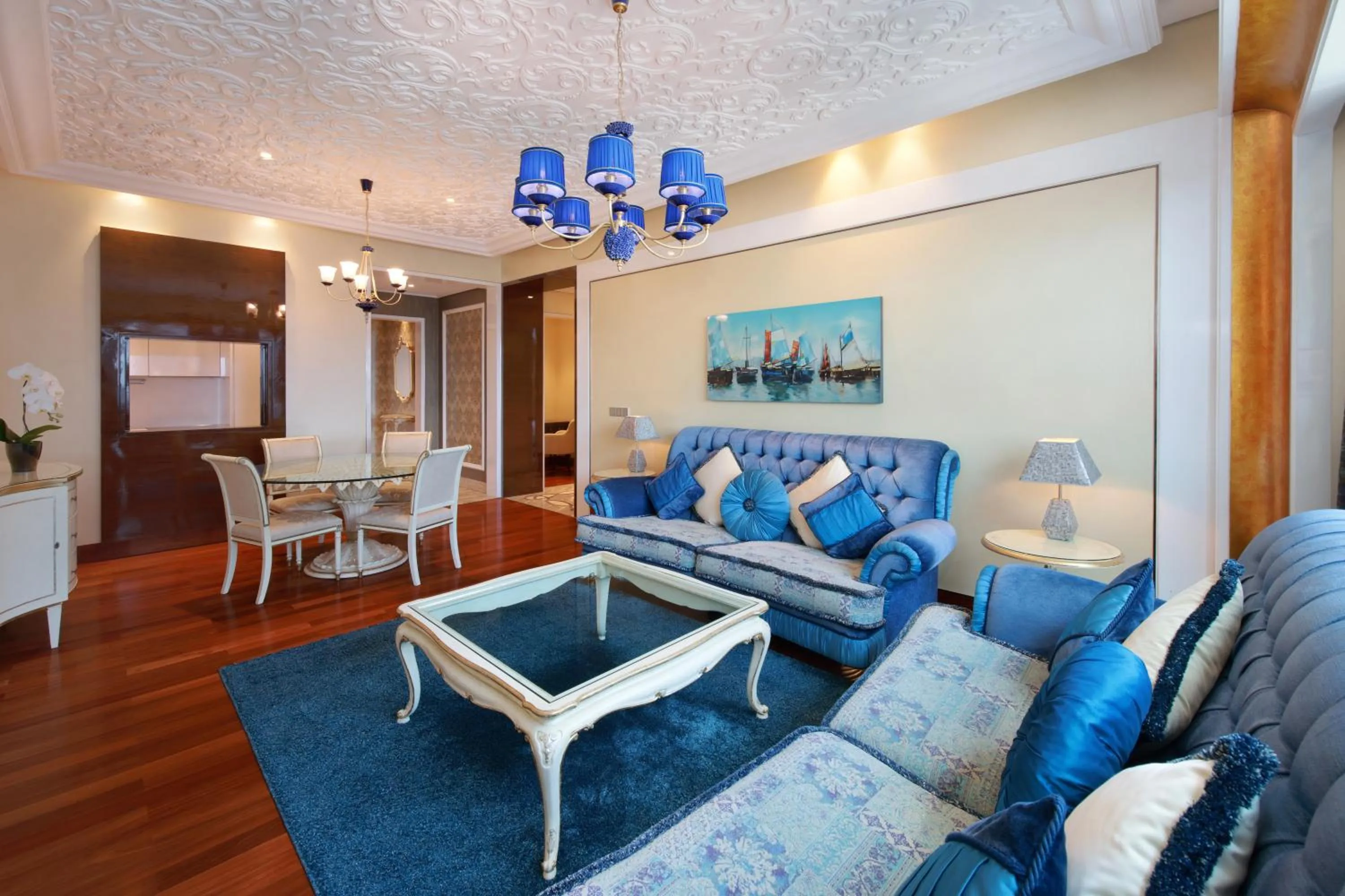 Living room in The Reverie Saigon Residential Suites