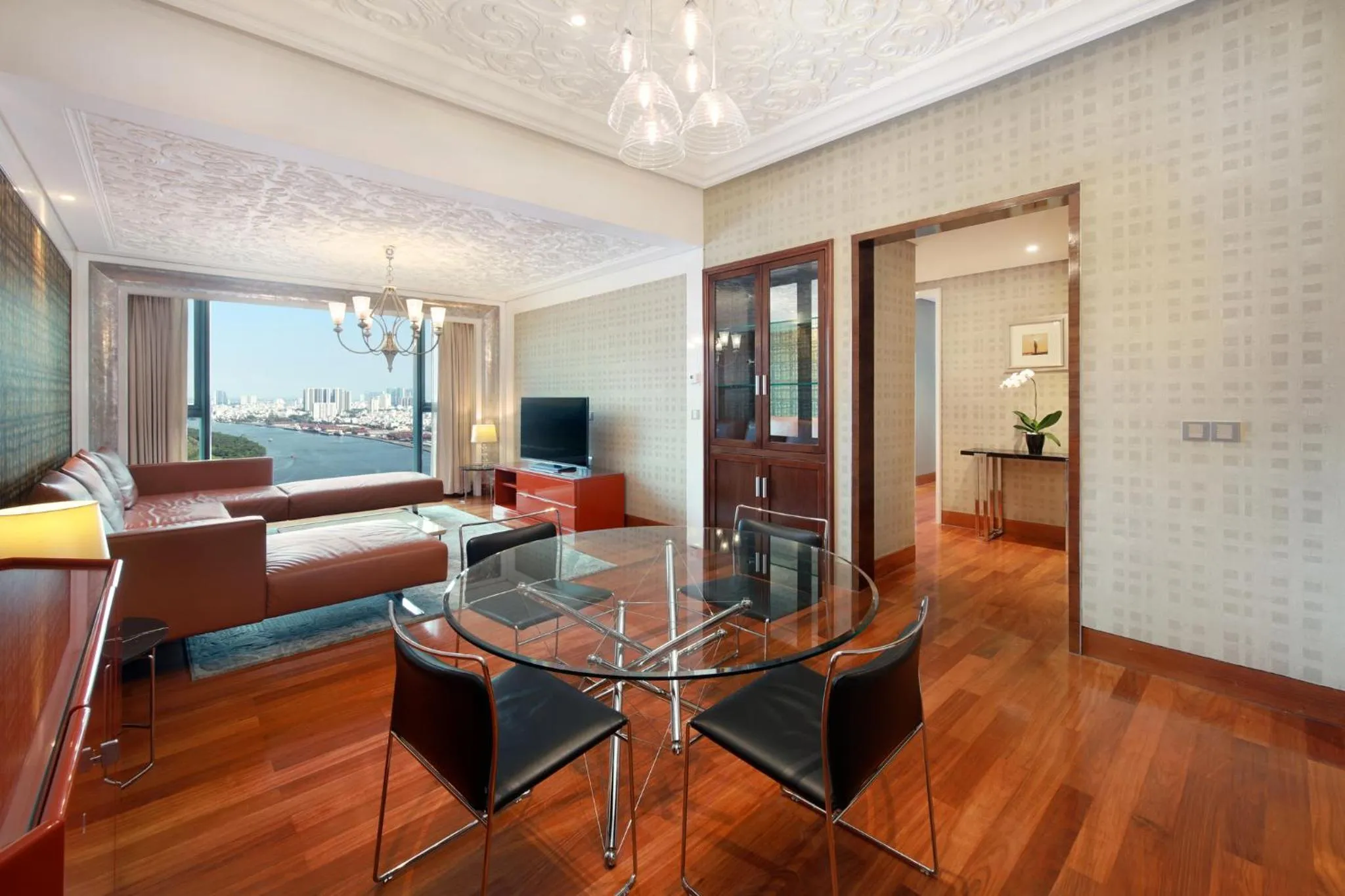 Living room in The Reverie Saigon Residential Suites