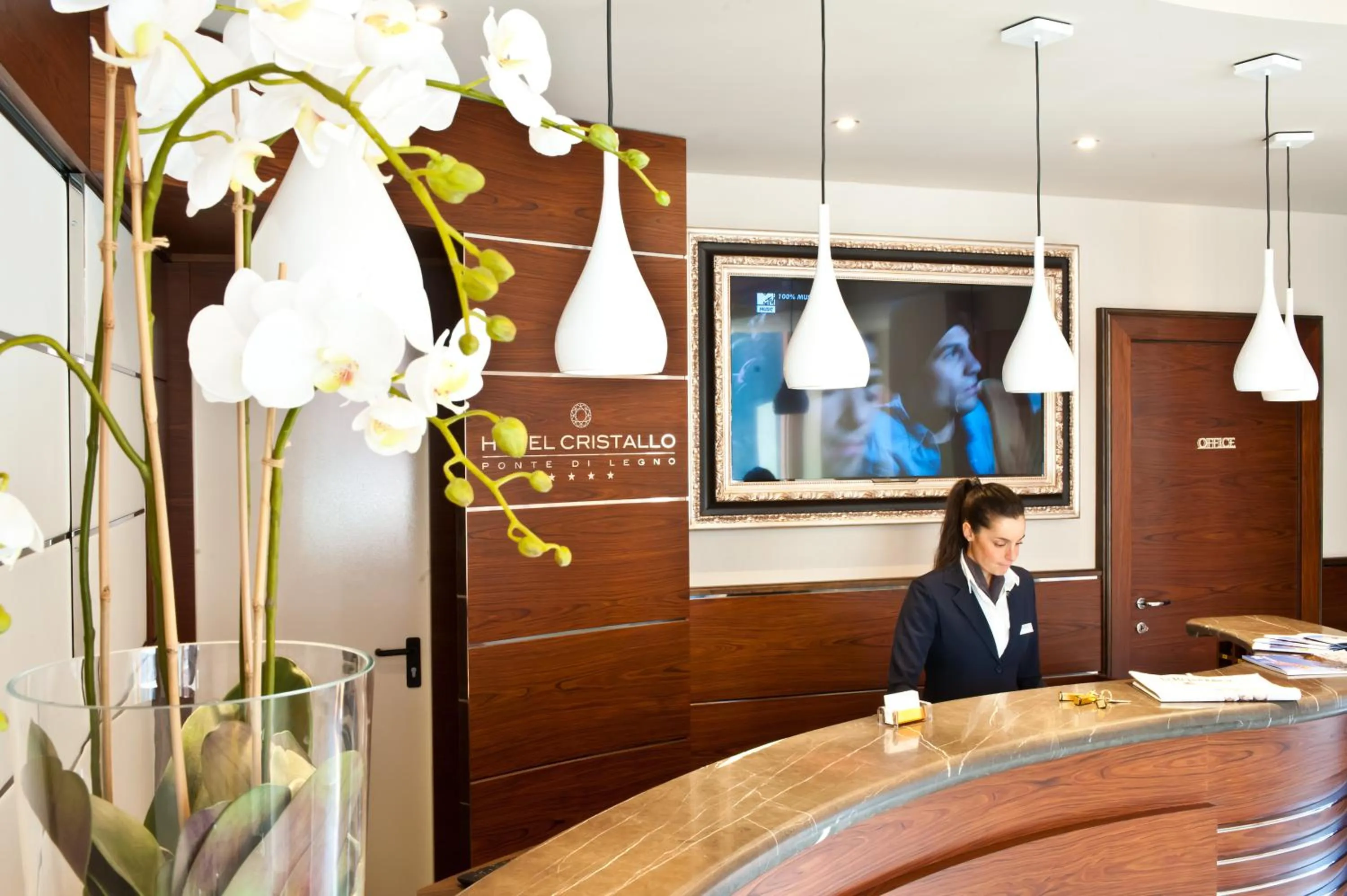 Lobby or reception in Hotel Garnì Cristallo