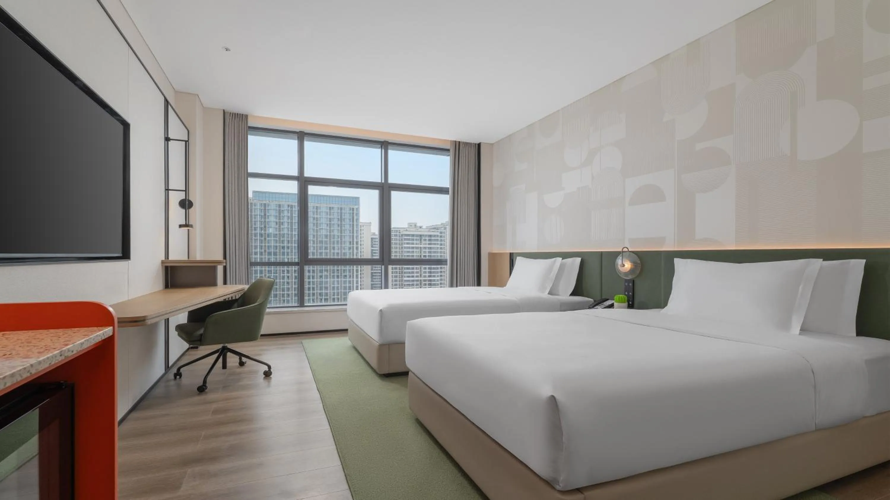 Premium Double Room with Two Double Beds in EVEN Hotel Chengdu Phoenix Mountain by IHG
