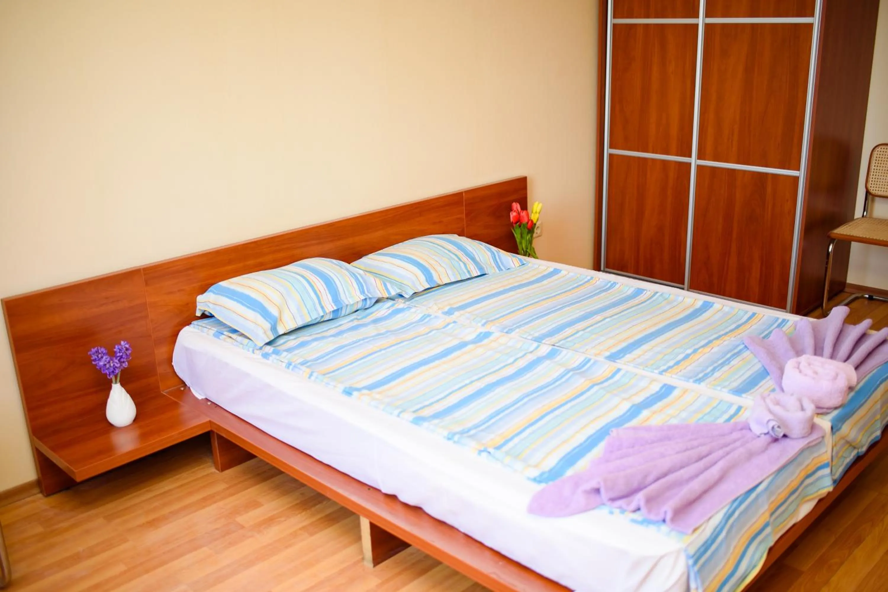 Bed in Sea View Rental Iglika Apartments