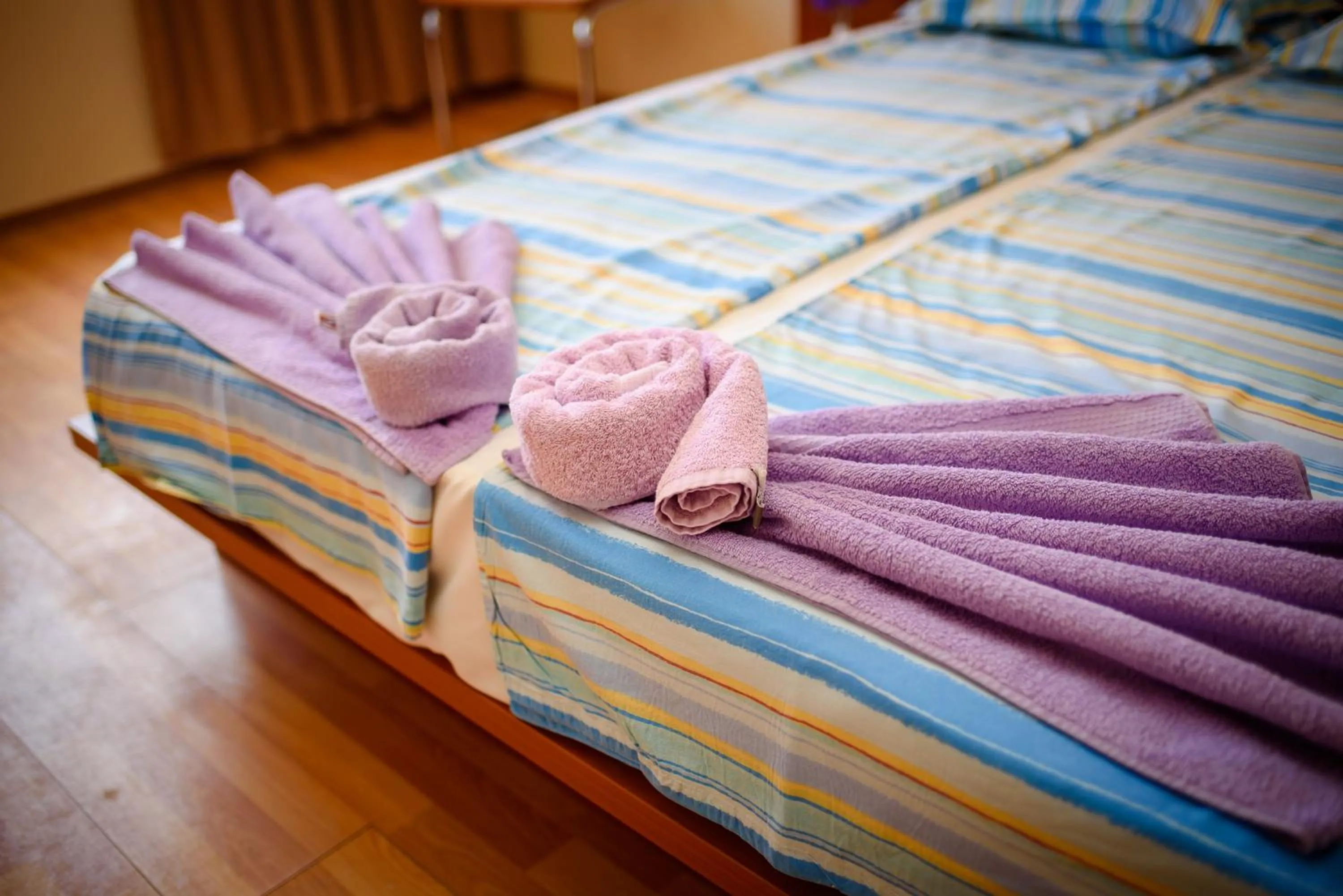 Bed in Sea View Rental Iglika Apartments