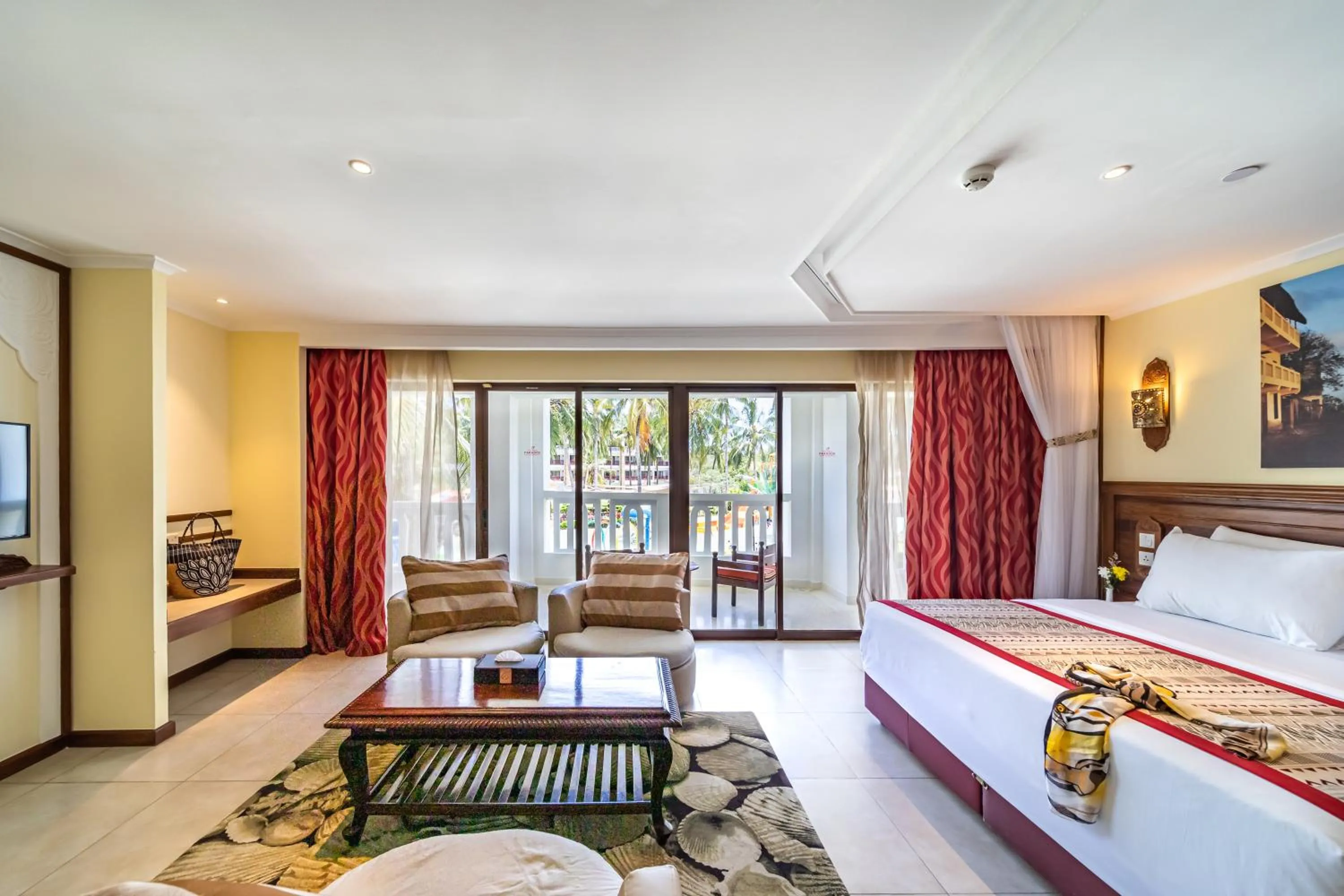 View (from property/room), Bed in PrideInn Paradise Beach Resort & Spa Mombasa