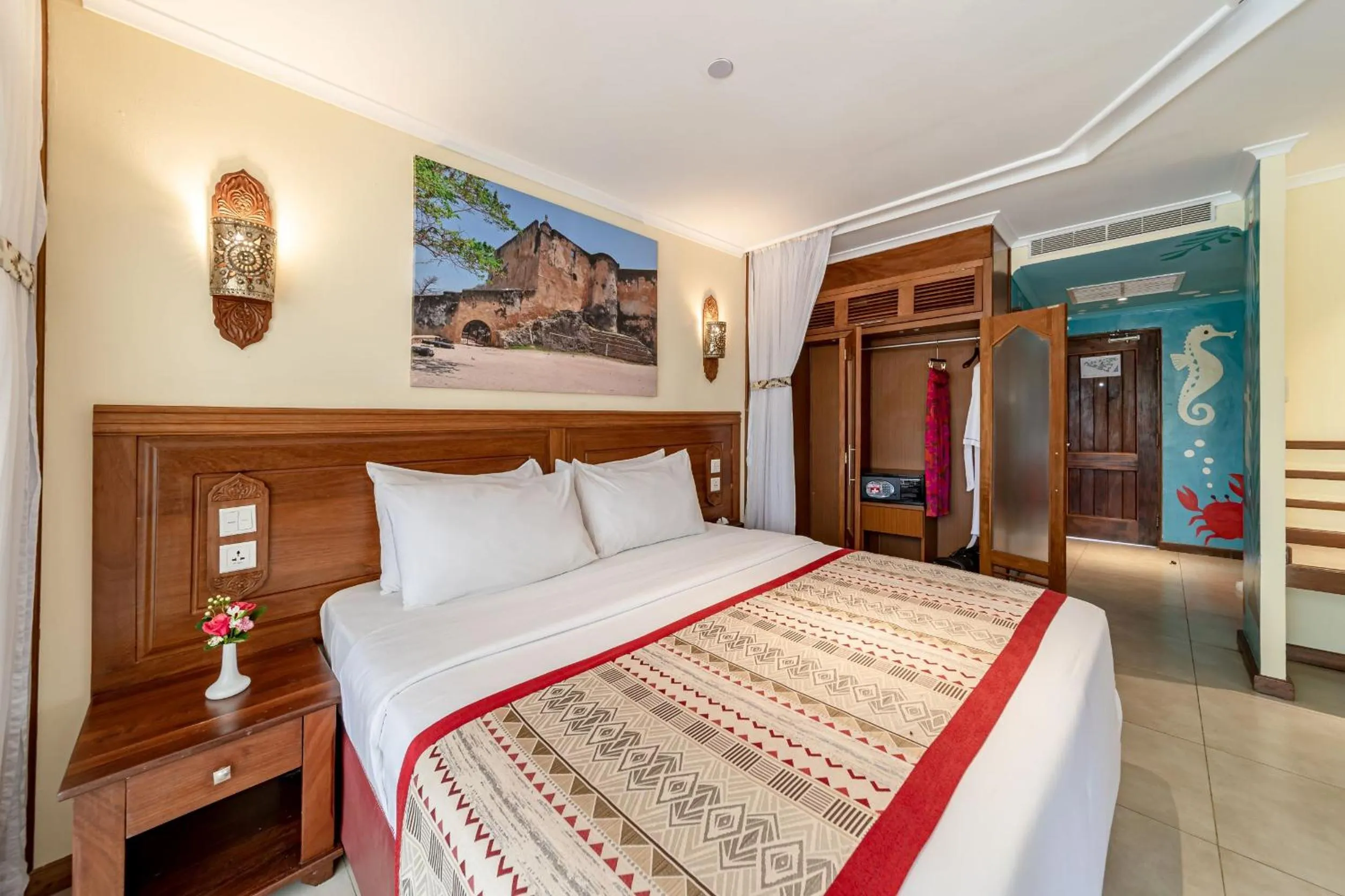 Bed in PrideInn Paradise Beach Resort & Spa Mombasa