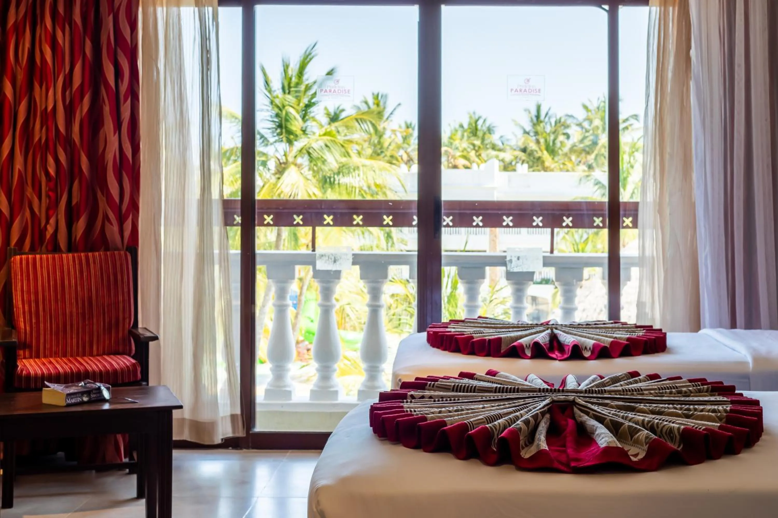 View (from property/room), Bed in PrideInn Paradise Beach Resort & Spa Mombasa