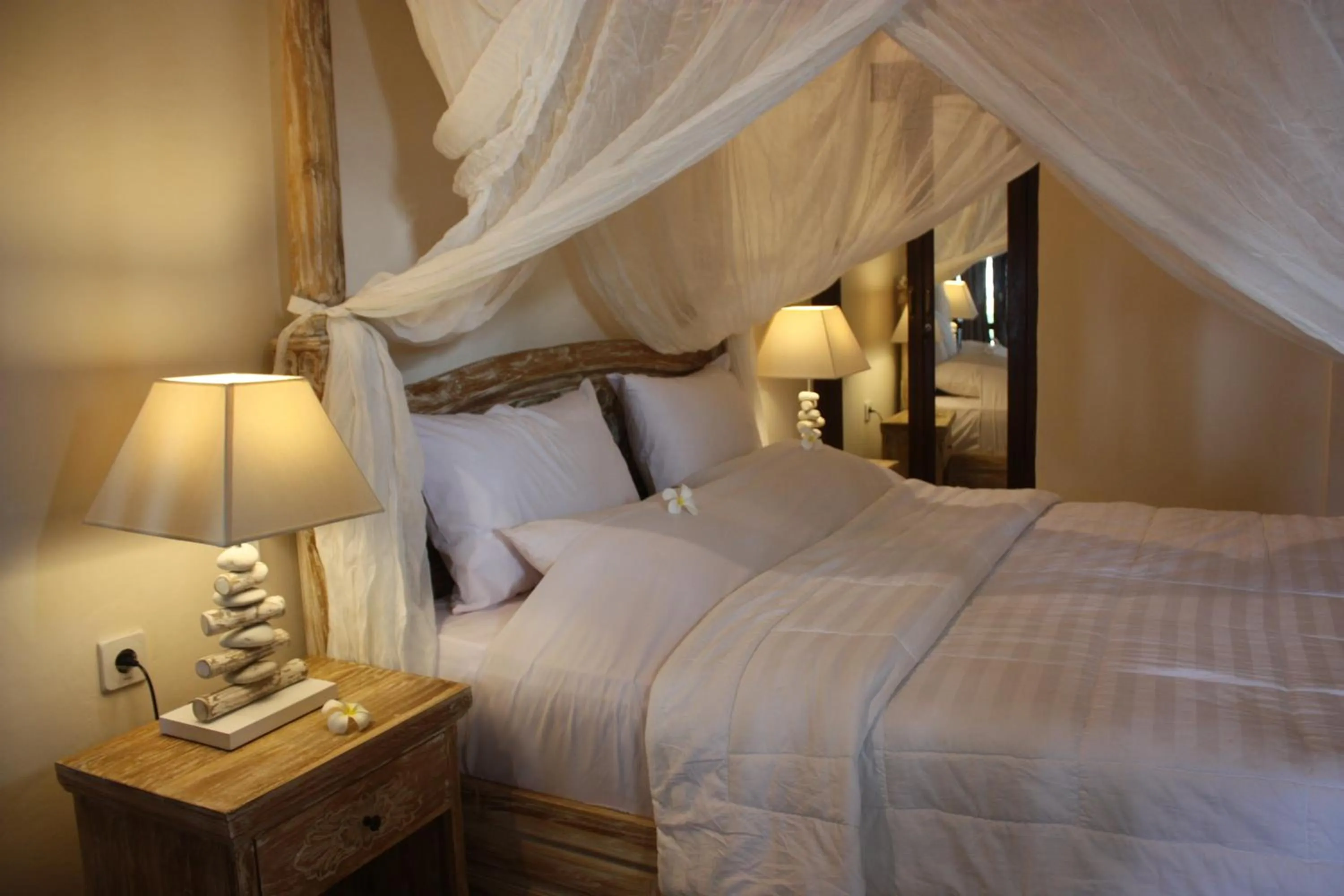 Bed in Joglo On The Beach