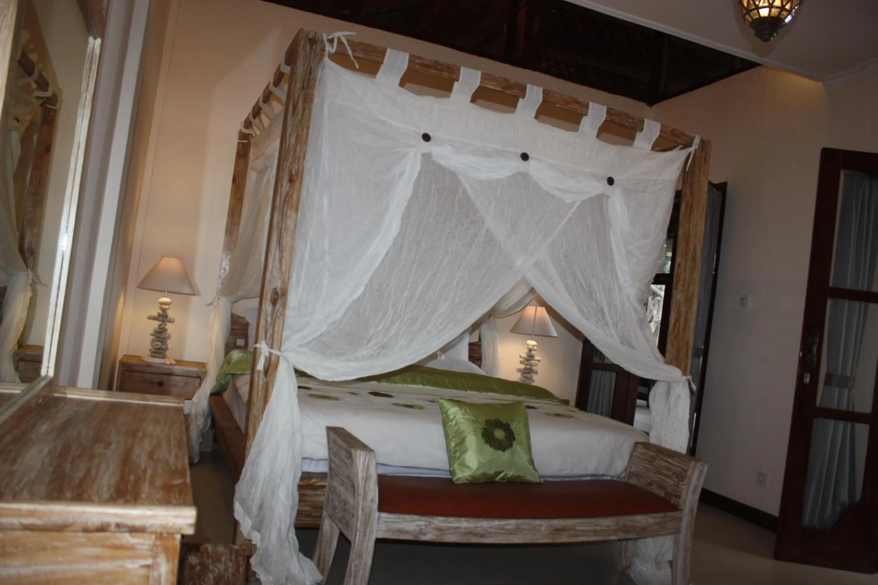 Bed in Joglo On The Beach