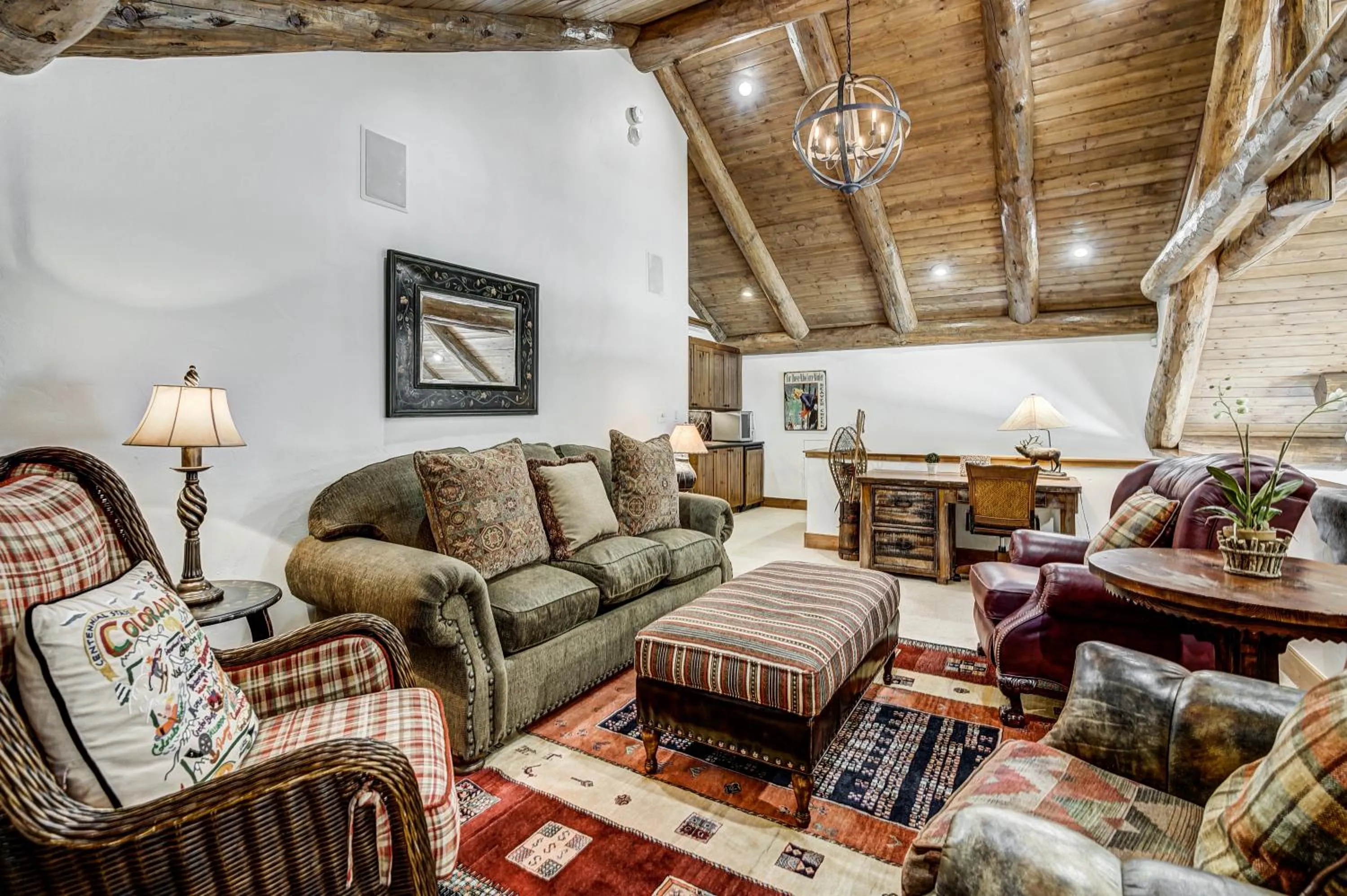 Seating area in Bachelor Gulch Village