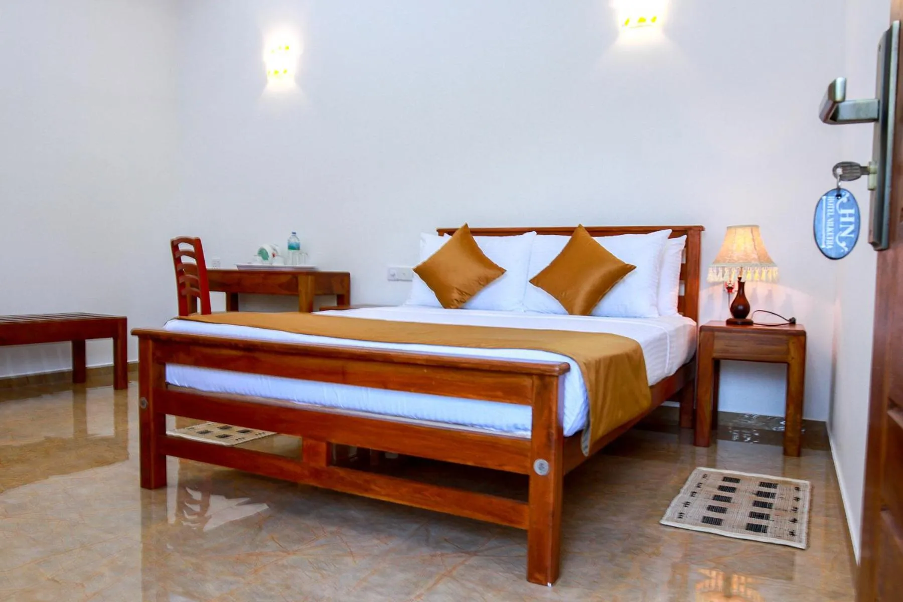 Bed in Hotel Nilketha Yala Tissamaharama