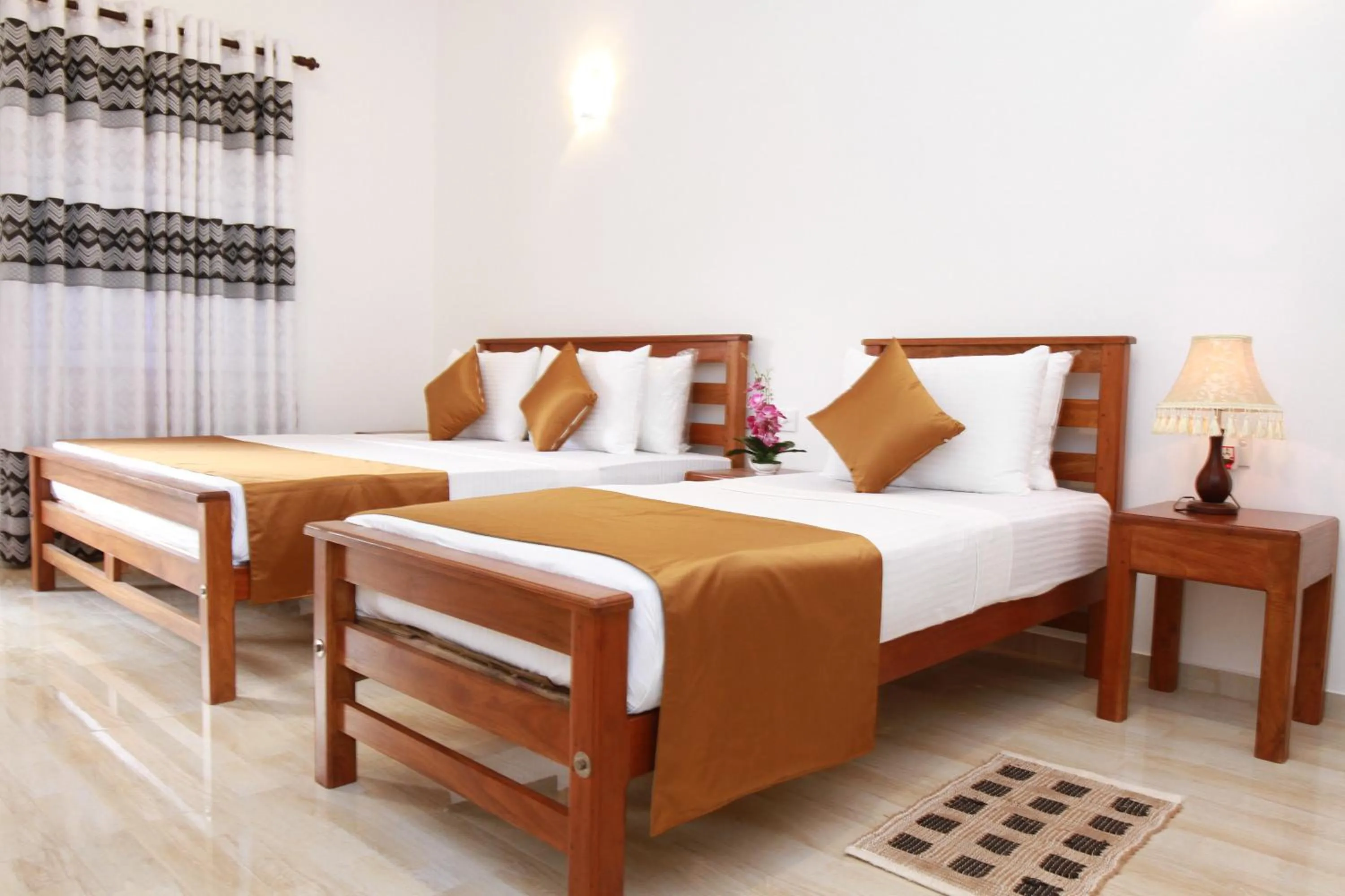 Bed in Hotel Nilketha Yala Tissamaharama