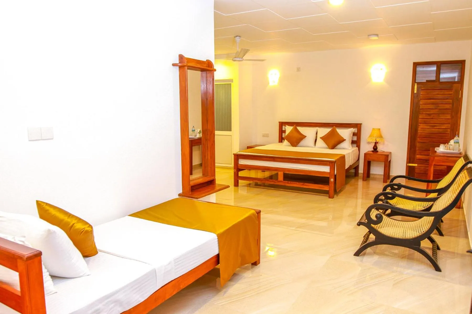 Bed in Hotel Nilketha Yala Tissamaharama