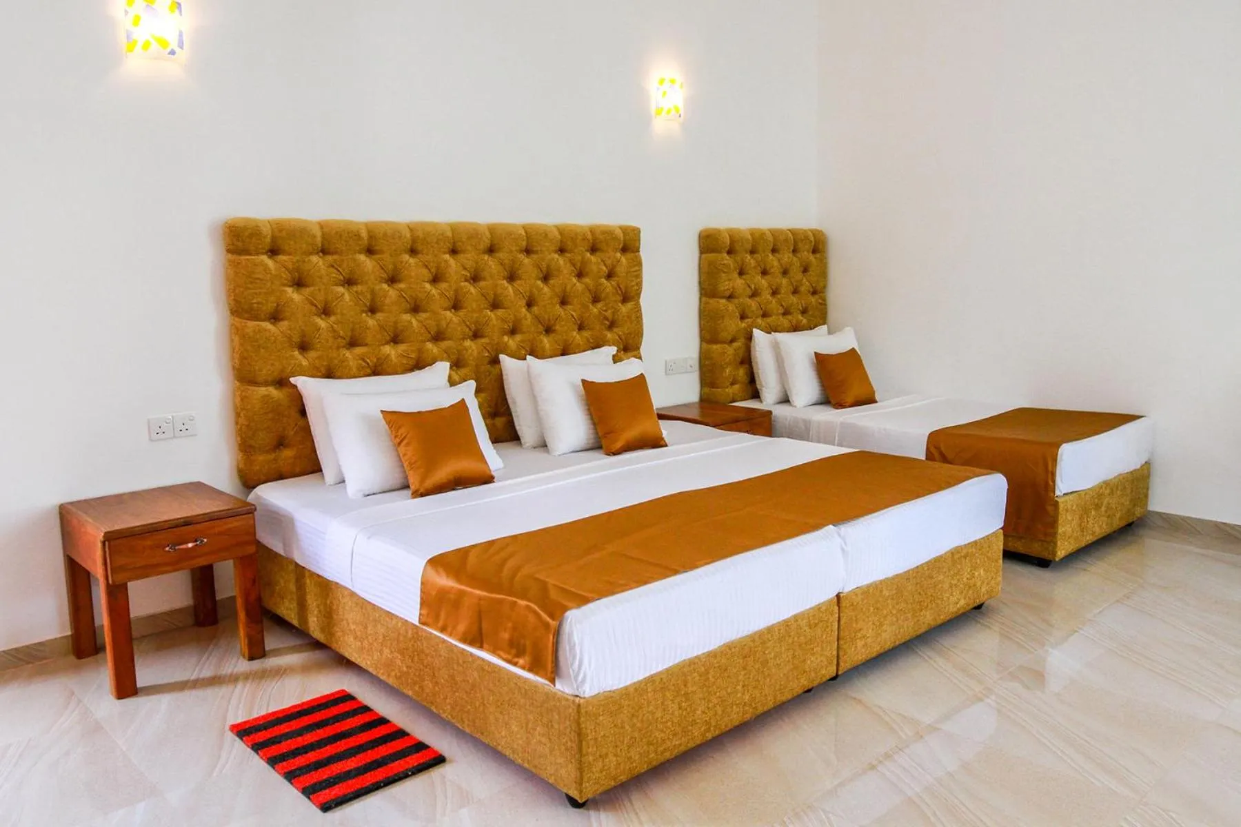 Bed in Hotel Nilketha Yala Tissamaharama