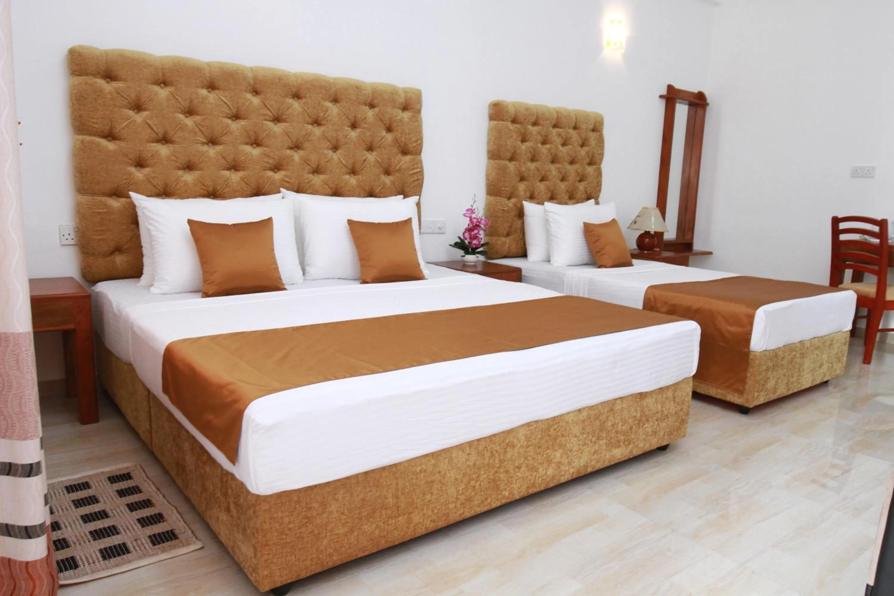 Bed in Hotel Nilketha Yala Tissamaharama