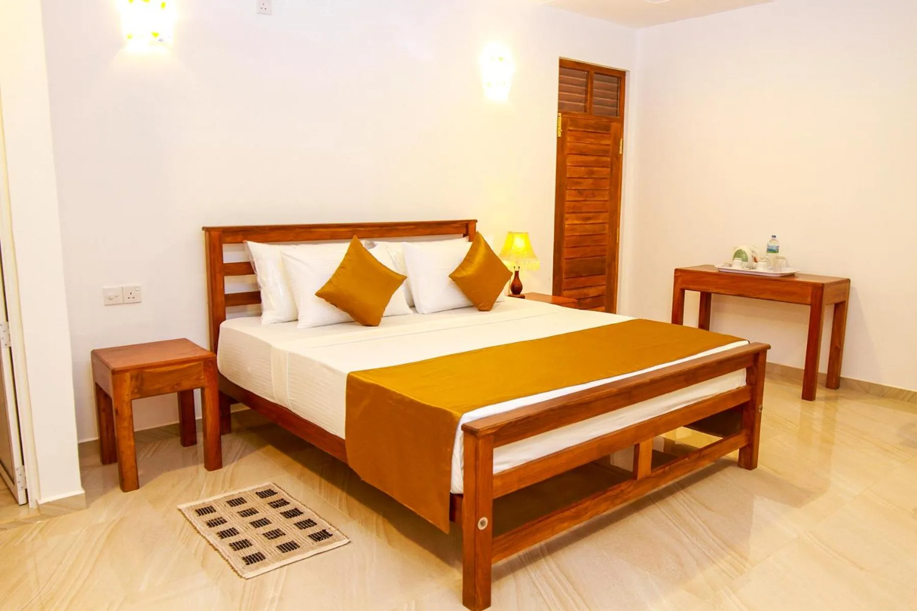Bed in Hotel Nilketha Yala Tissamaharama
