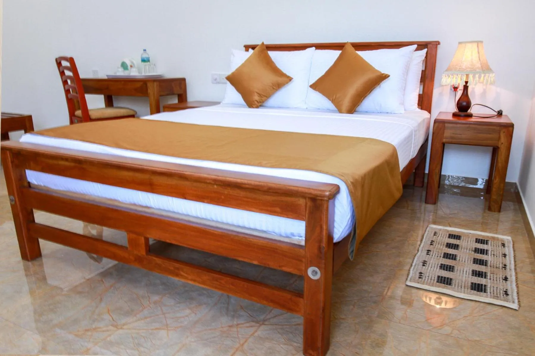 Bed in Hotel Nilketha Yala Tissamaharama