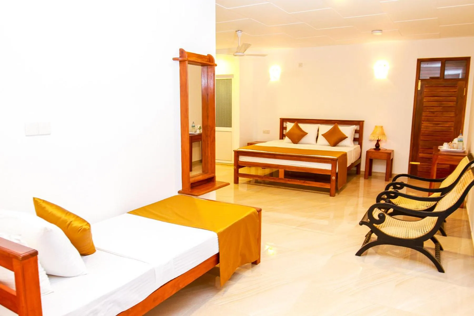 Bed in Hotel Nilketha Yala Tissamaharama