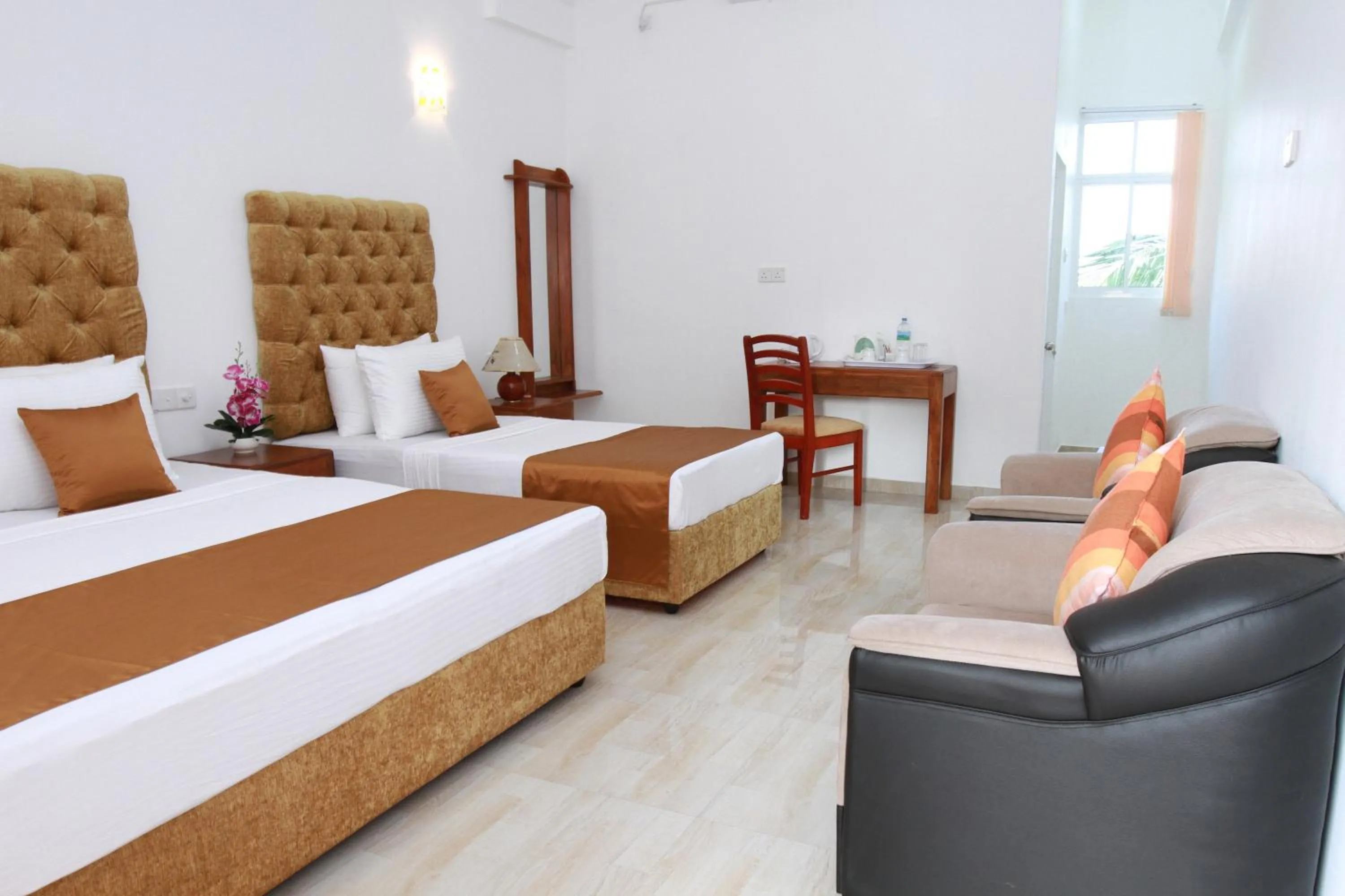 Bed in Hotel Nilketha Yala Tissamaharama