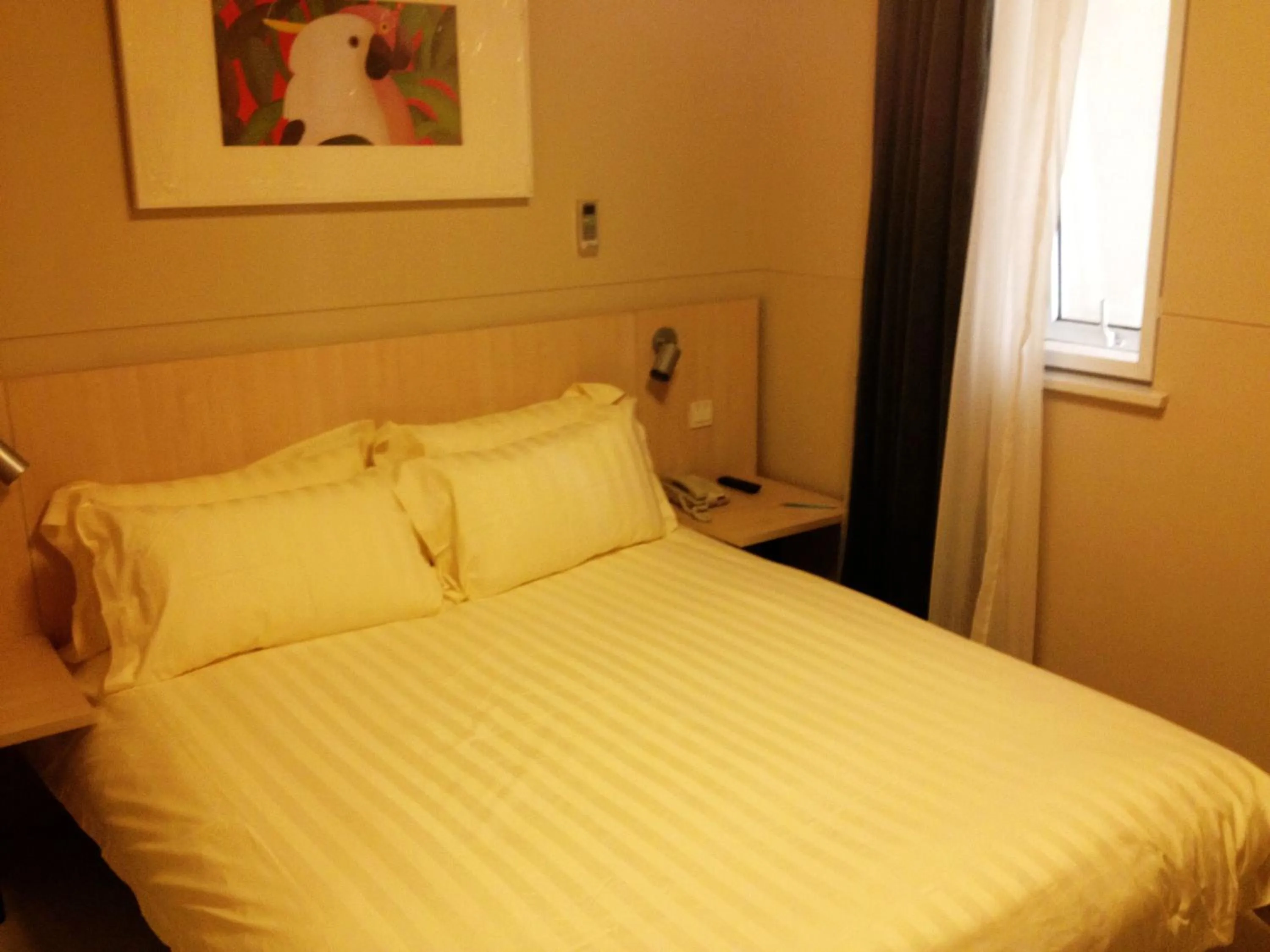 Decorative detail, Bed in Jinjiang Inn Dalian Lianhe Road