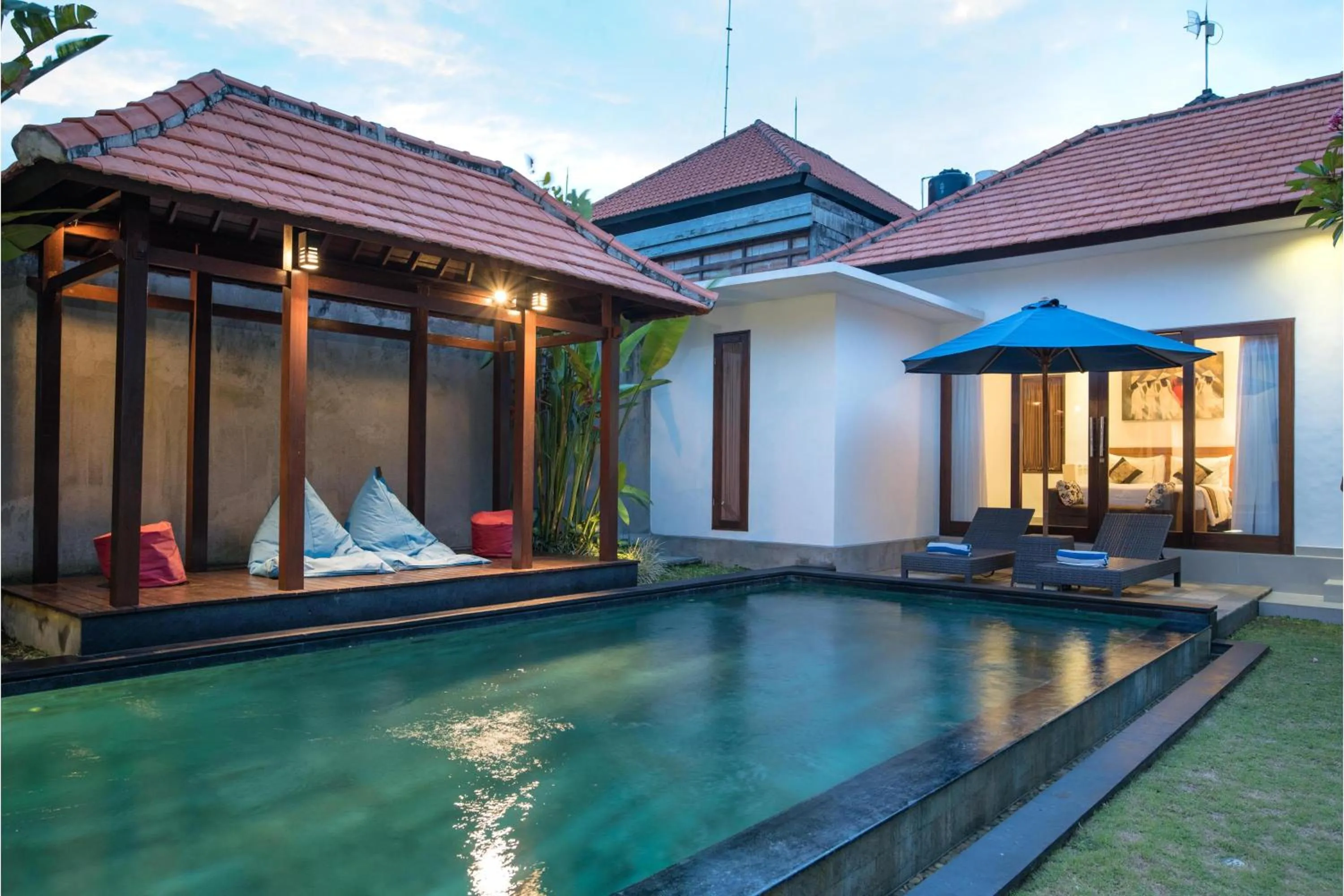 Pool view in Kubu Manggala Villas Seminyak