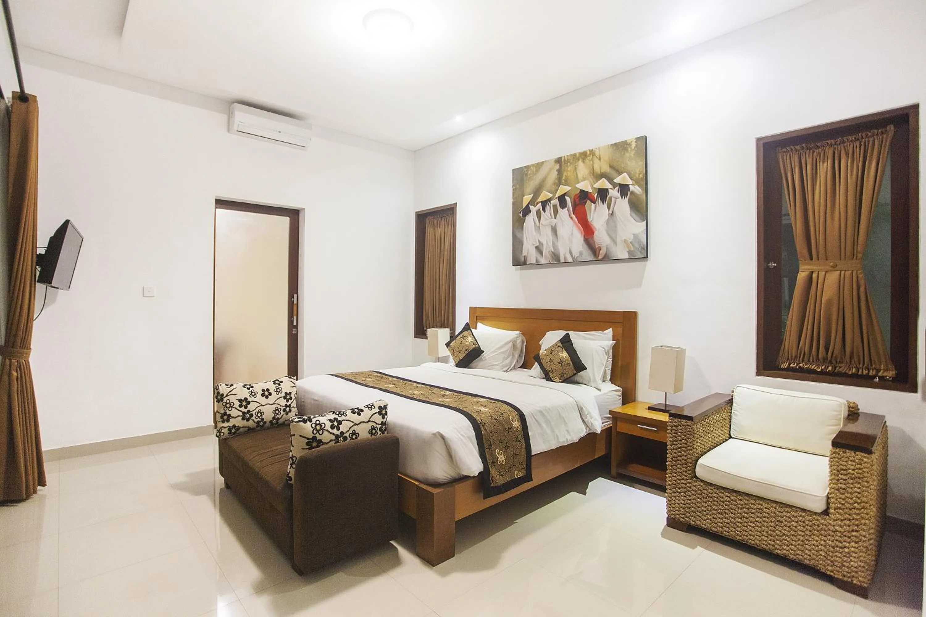 Bed in Kubu Manggala Villas Seminyak