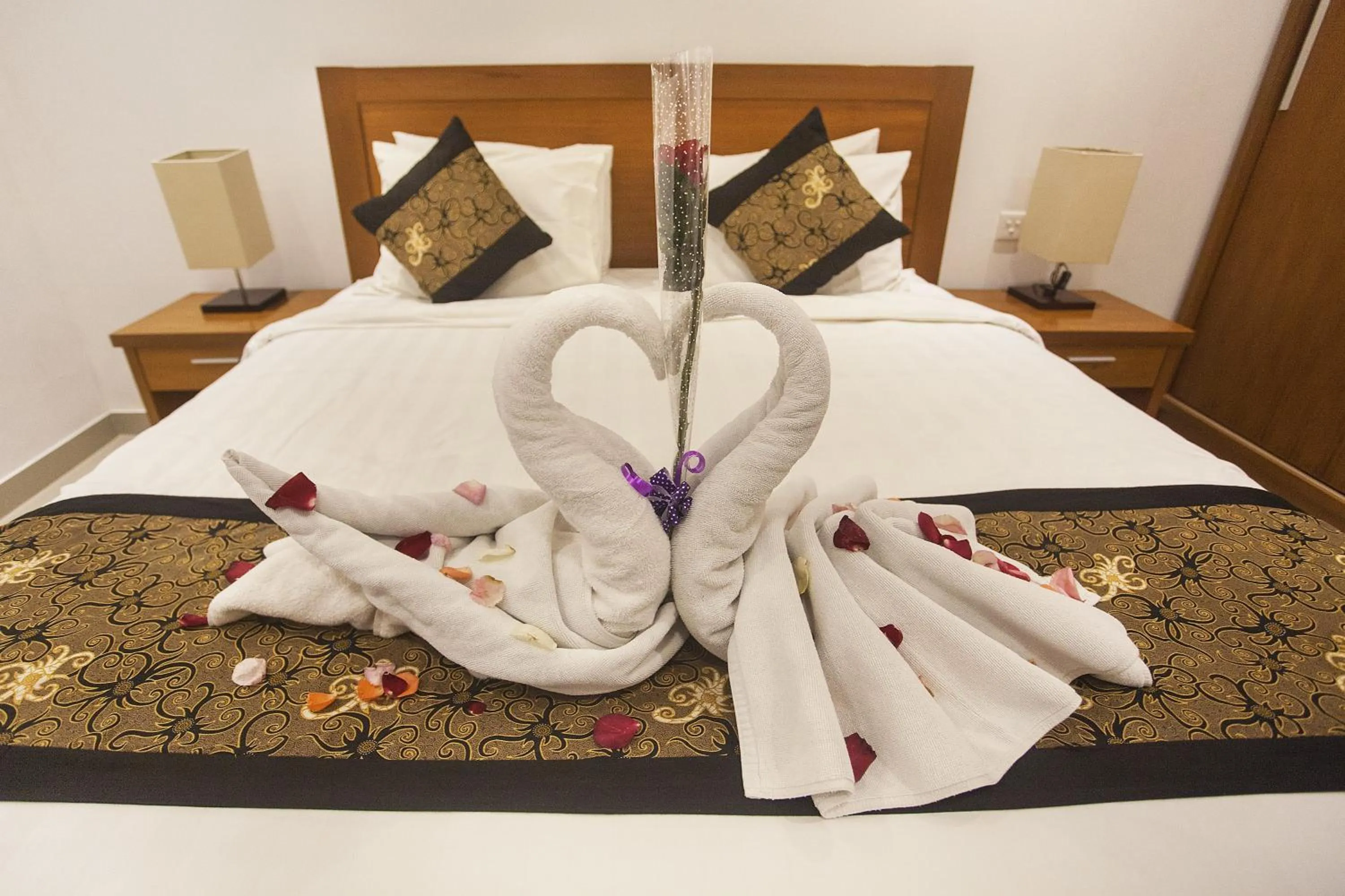 Bed in Kubu Manggala Villas Seminyak