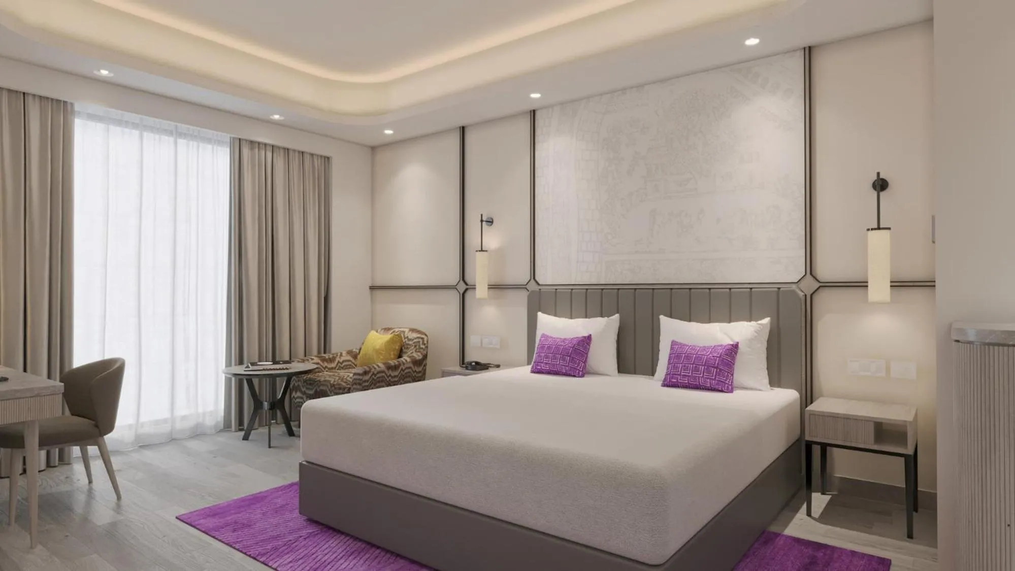 Bed in Vivanta Vrindavan