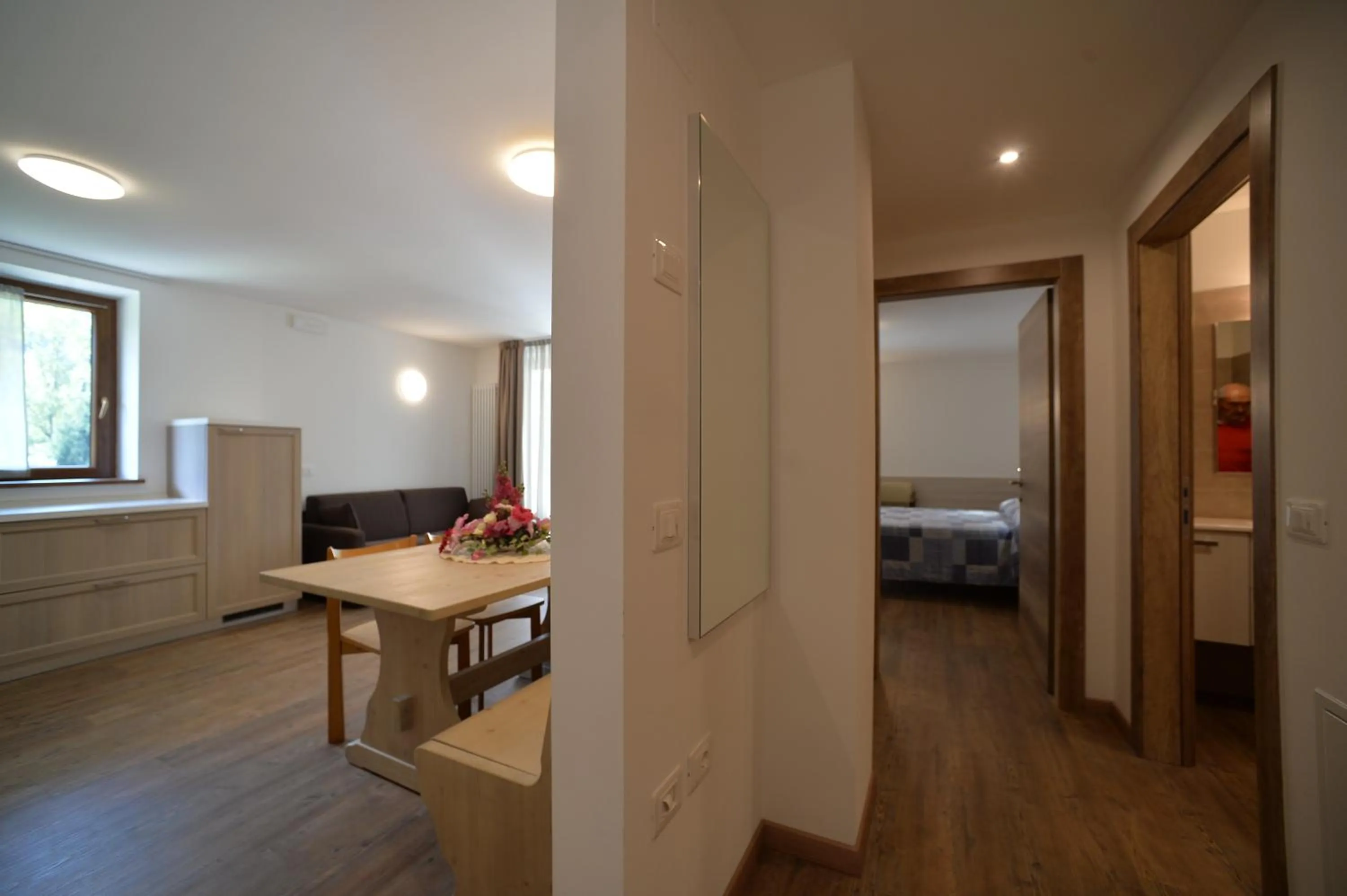 Dining area, Bed in La Casa al Noce