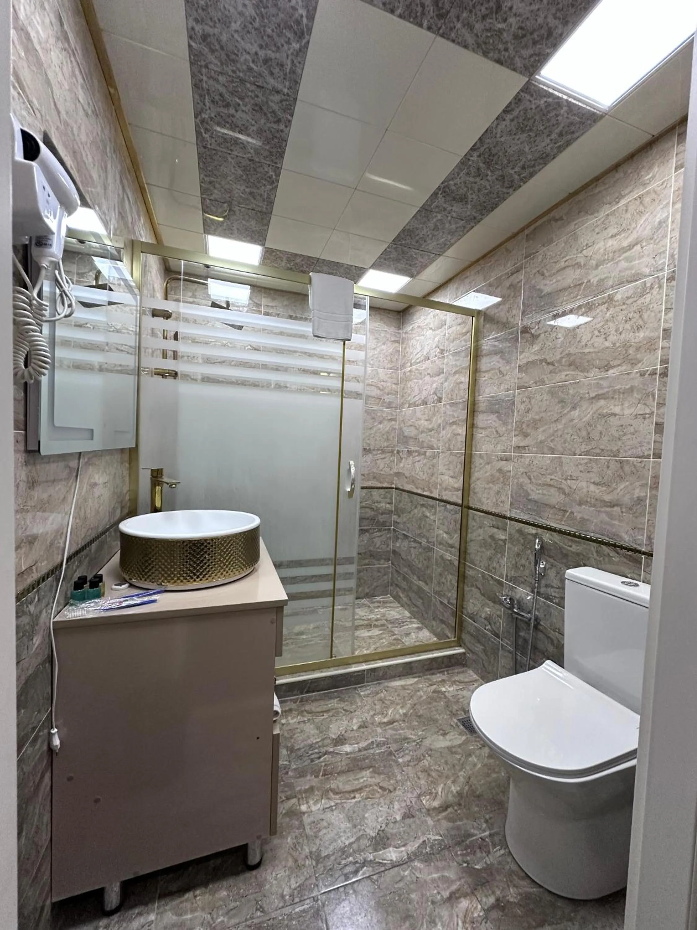 Shower in Central City Hotel