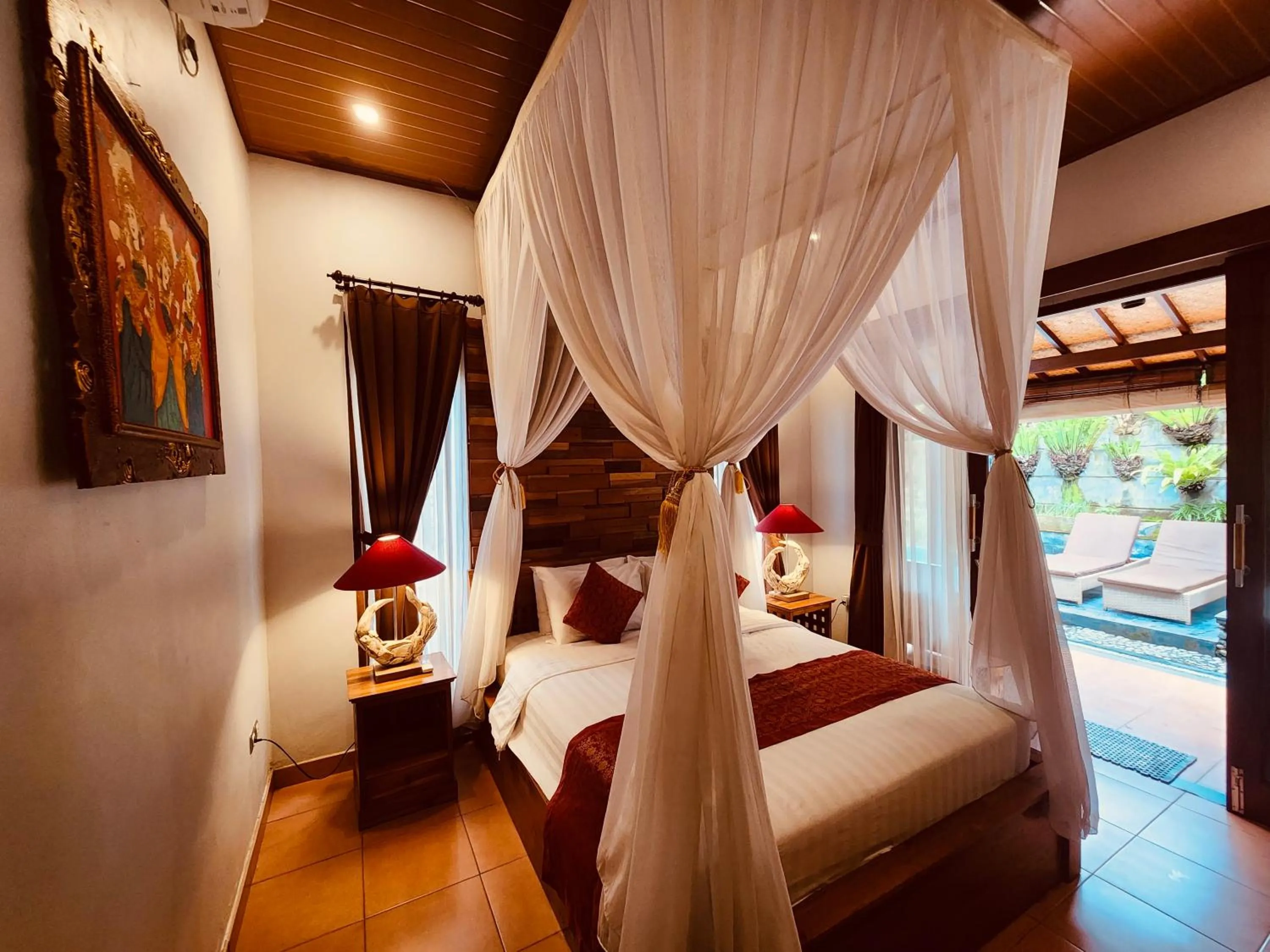 Bed in Uma Padi Villa