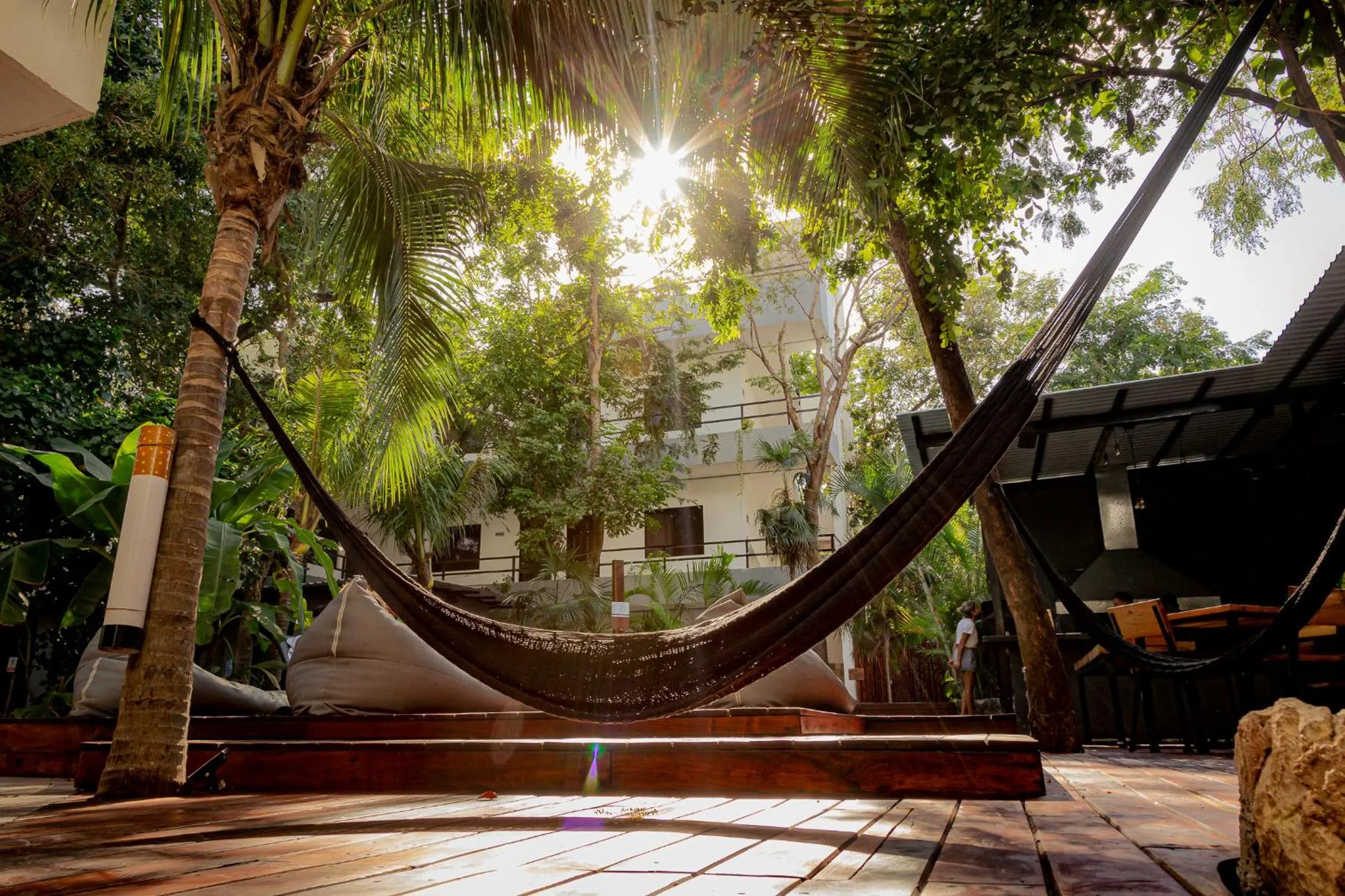 Patio in Che Tulum Hostel & Bar Adults Only