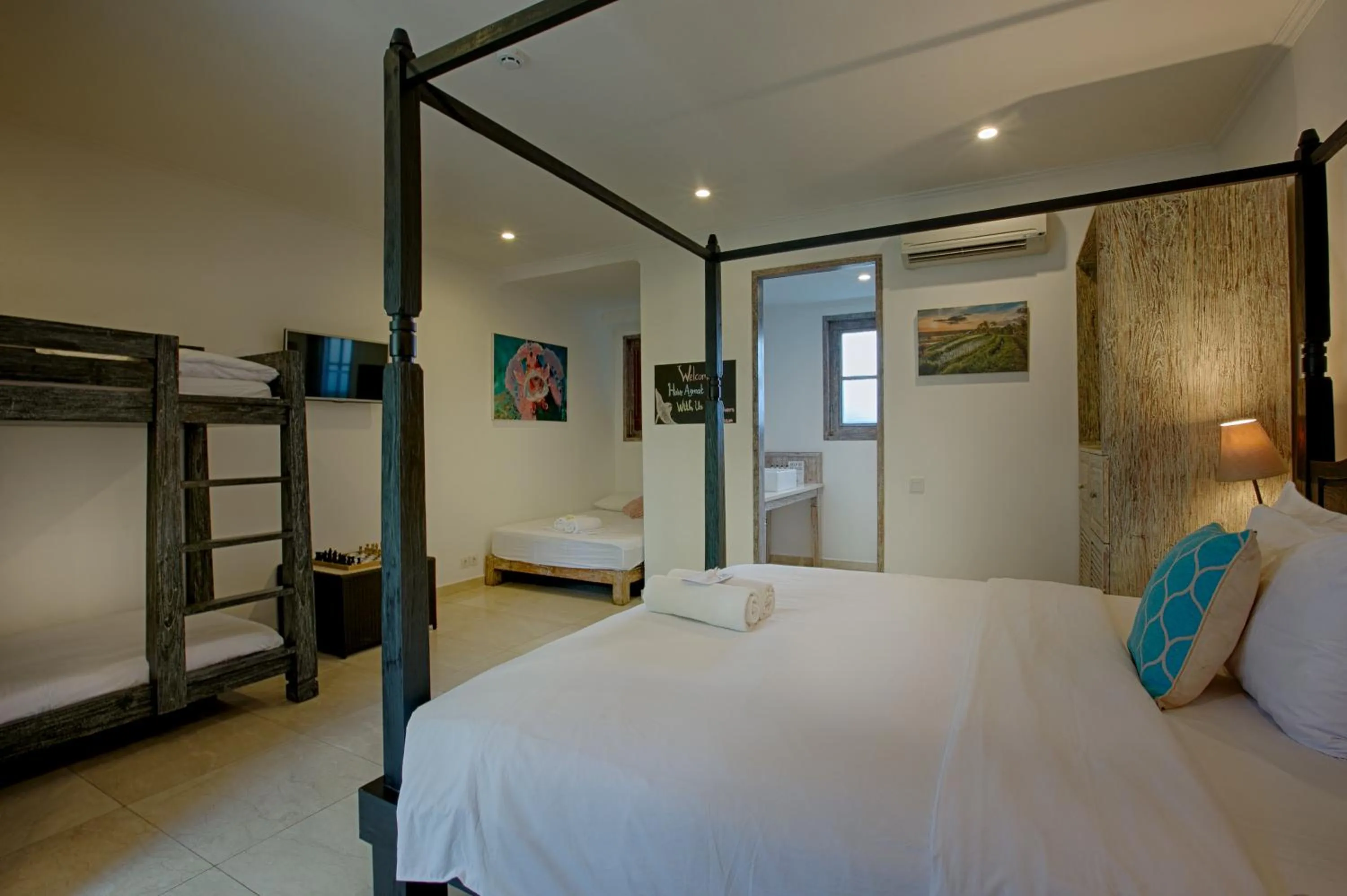 Bed in OK Divers Resort & Spa