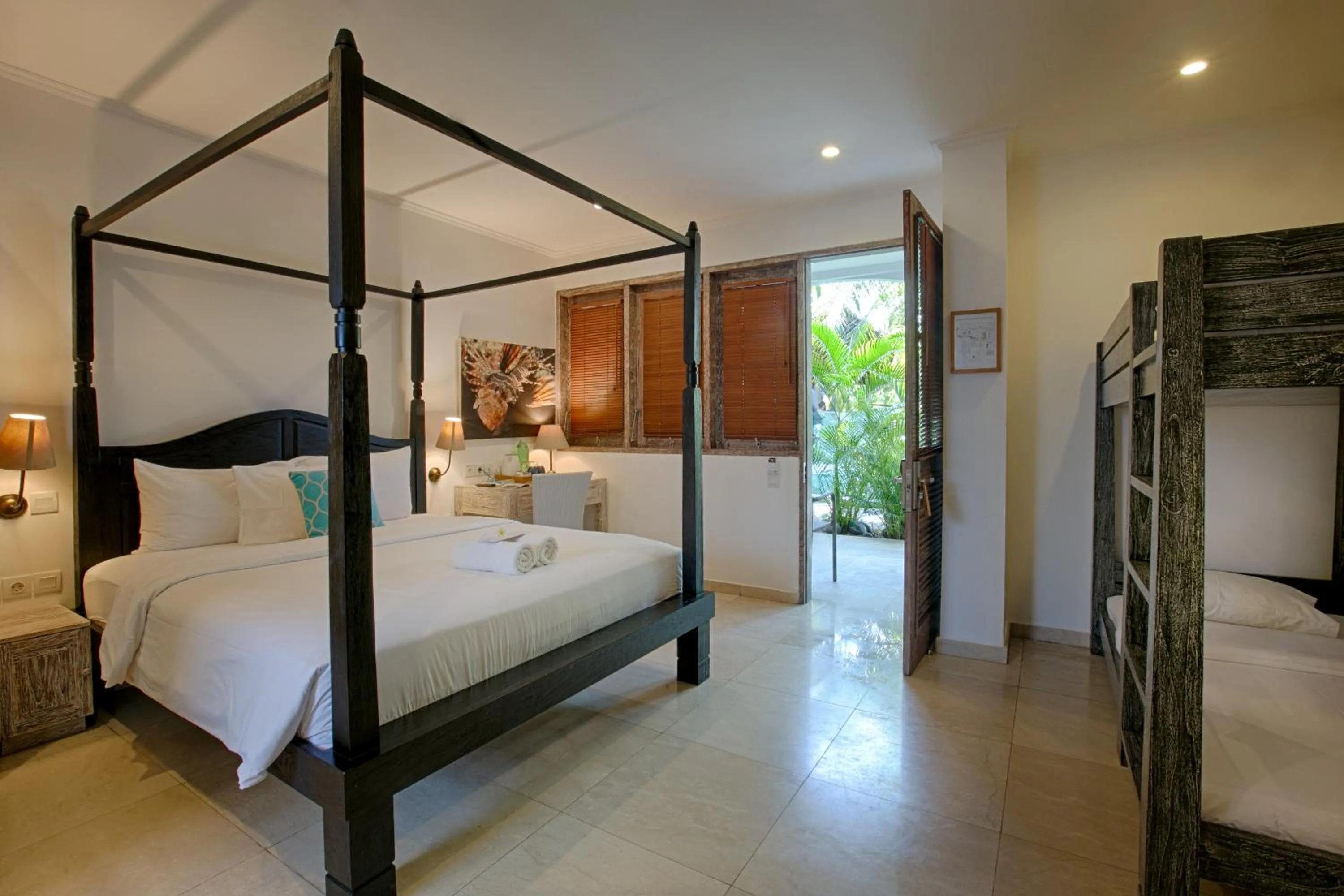 Bed in OK Divers Resort & Spa