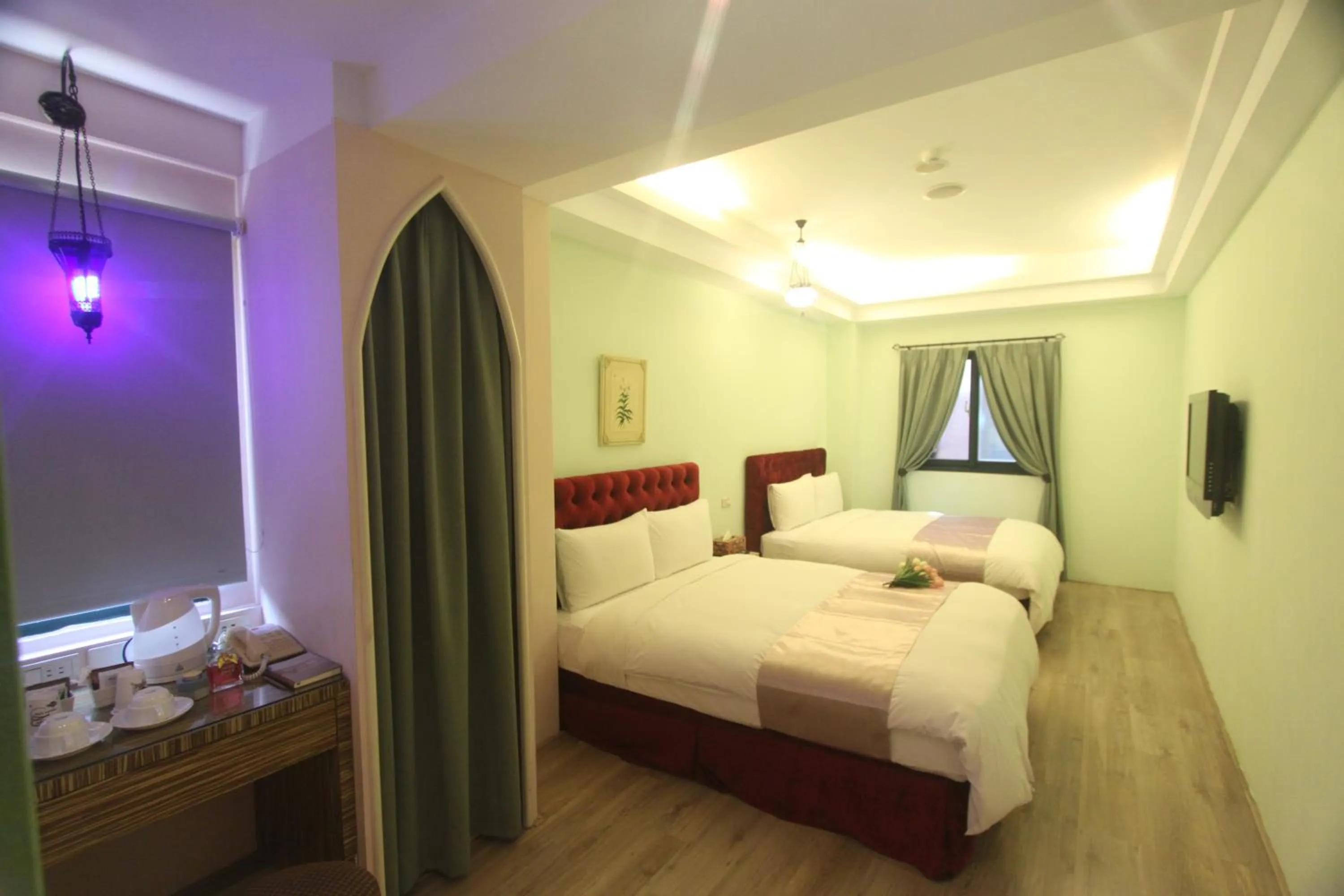 Decorative detail, Bed in Moroccan Holiday Suite