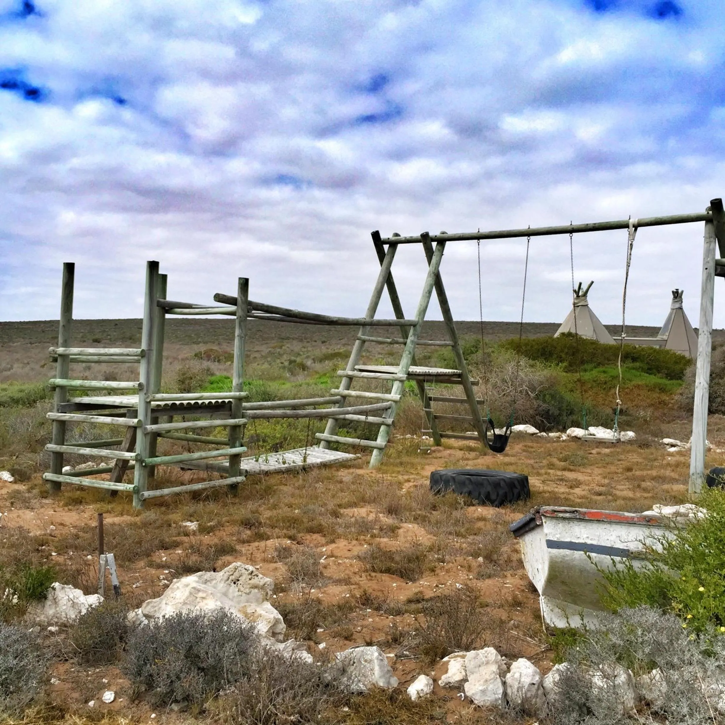 Children play ground in Farr Out Guest House