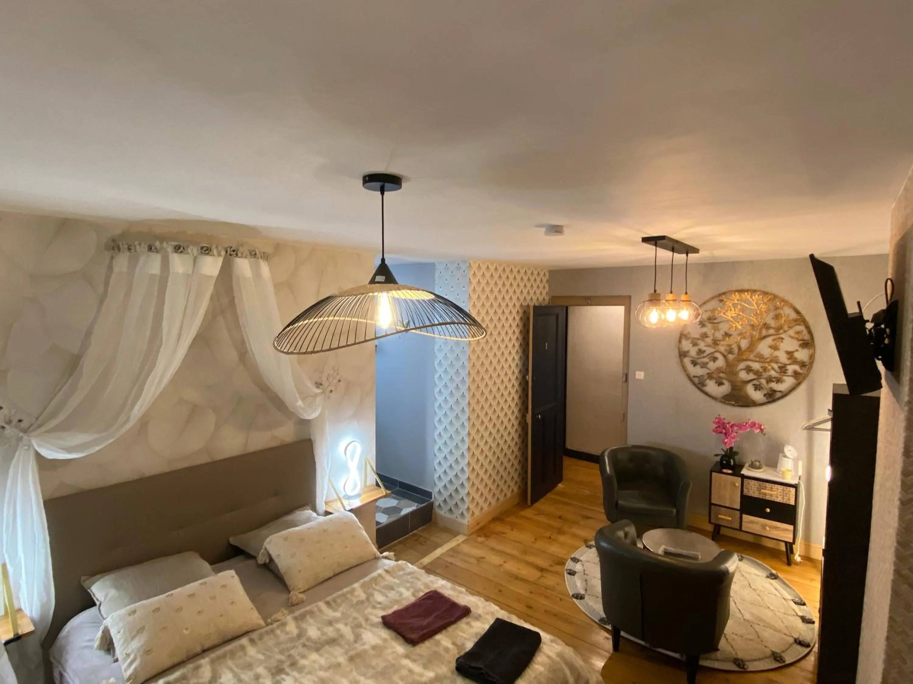 Bed in Chambre D'hôte Villa Maurice