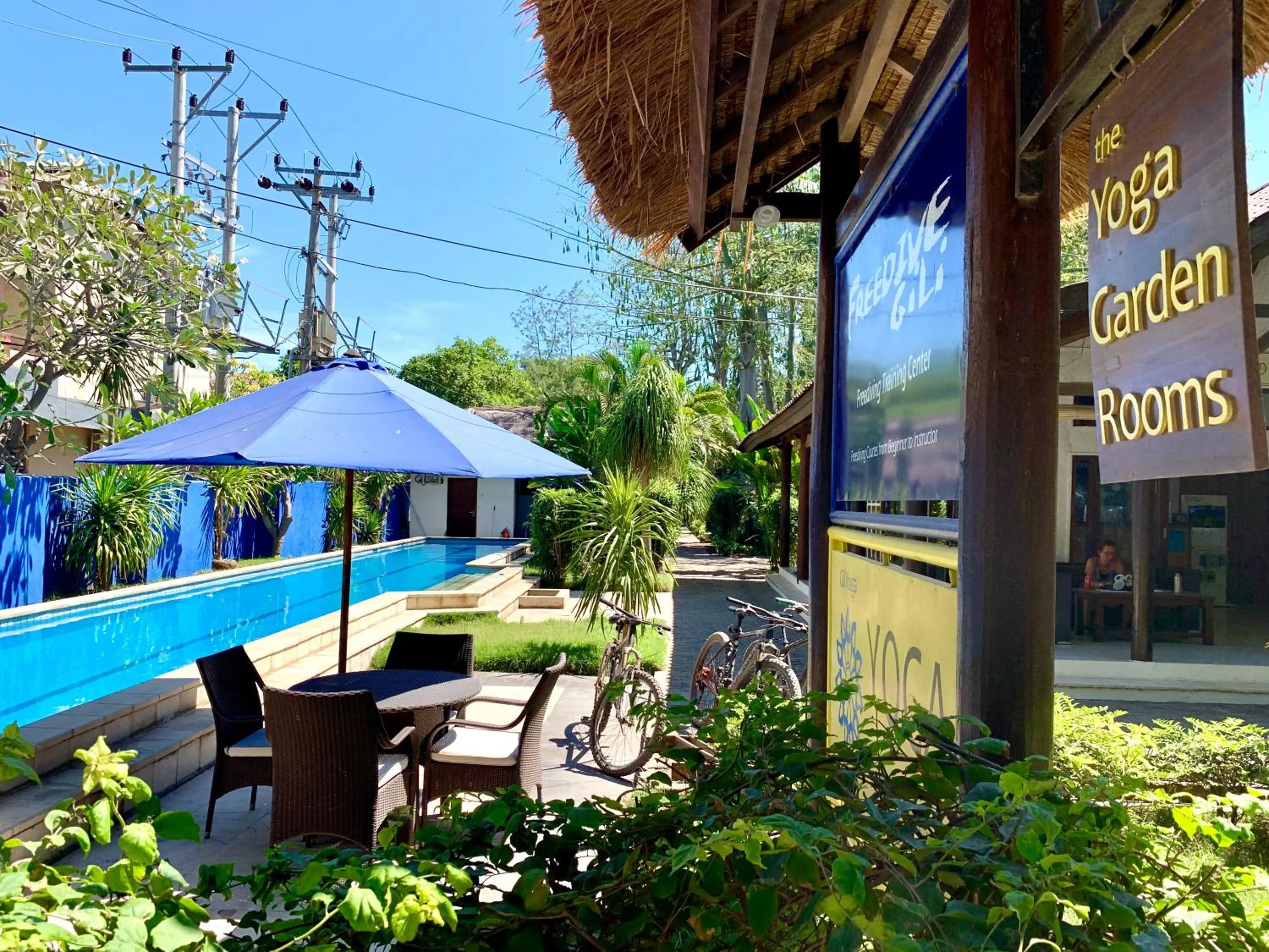 Swimming pool in The Yoga Garden