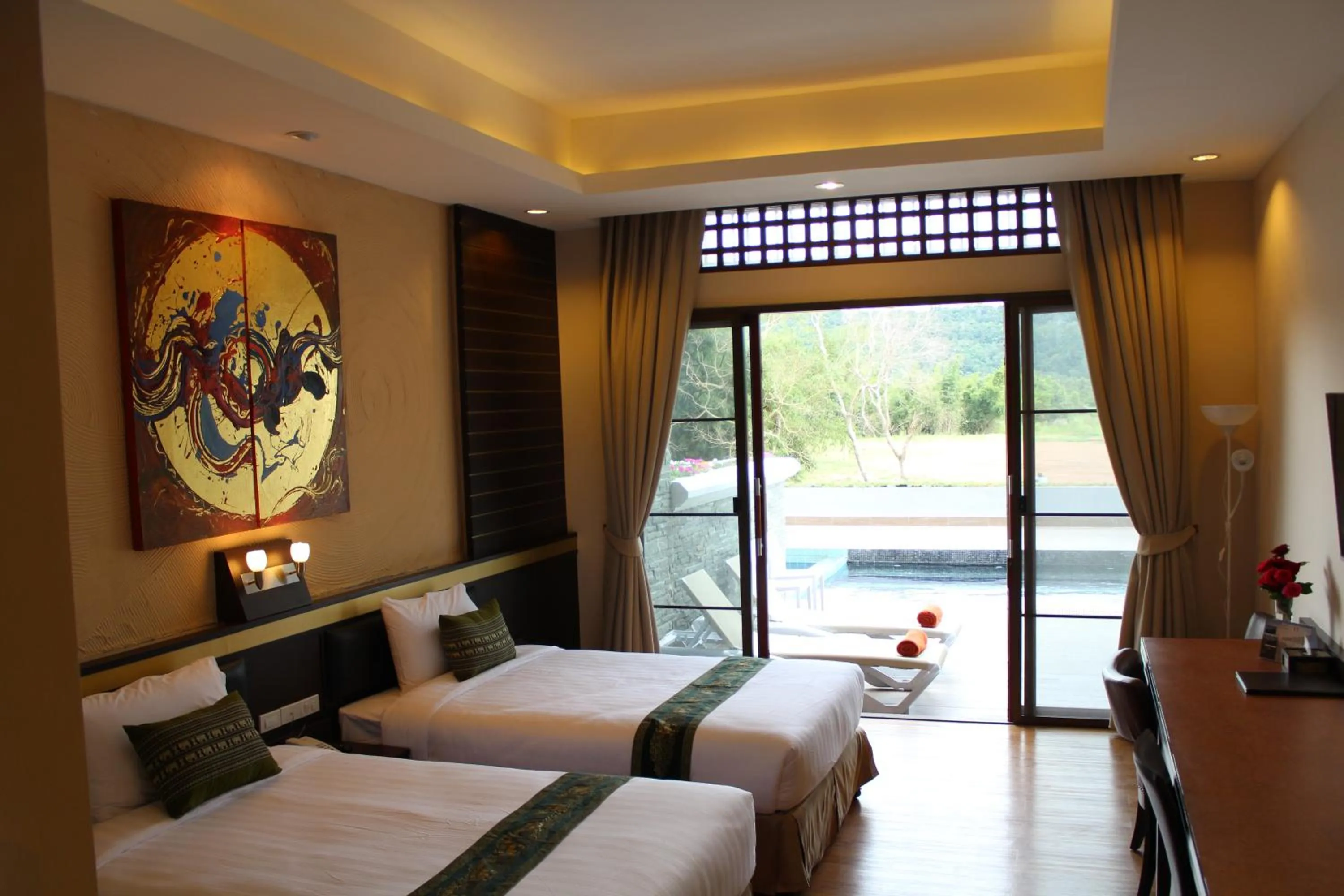 Bed in Phurua Sanctuary Resort and Spa