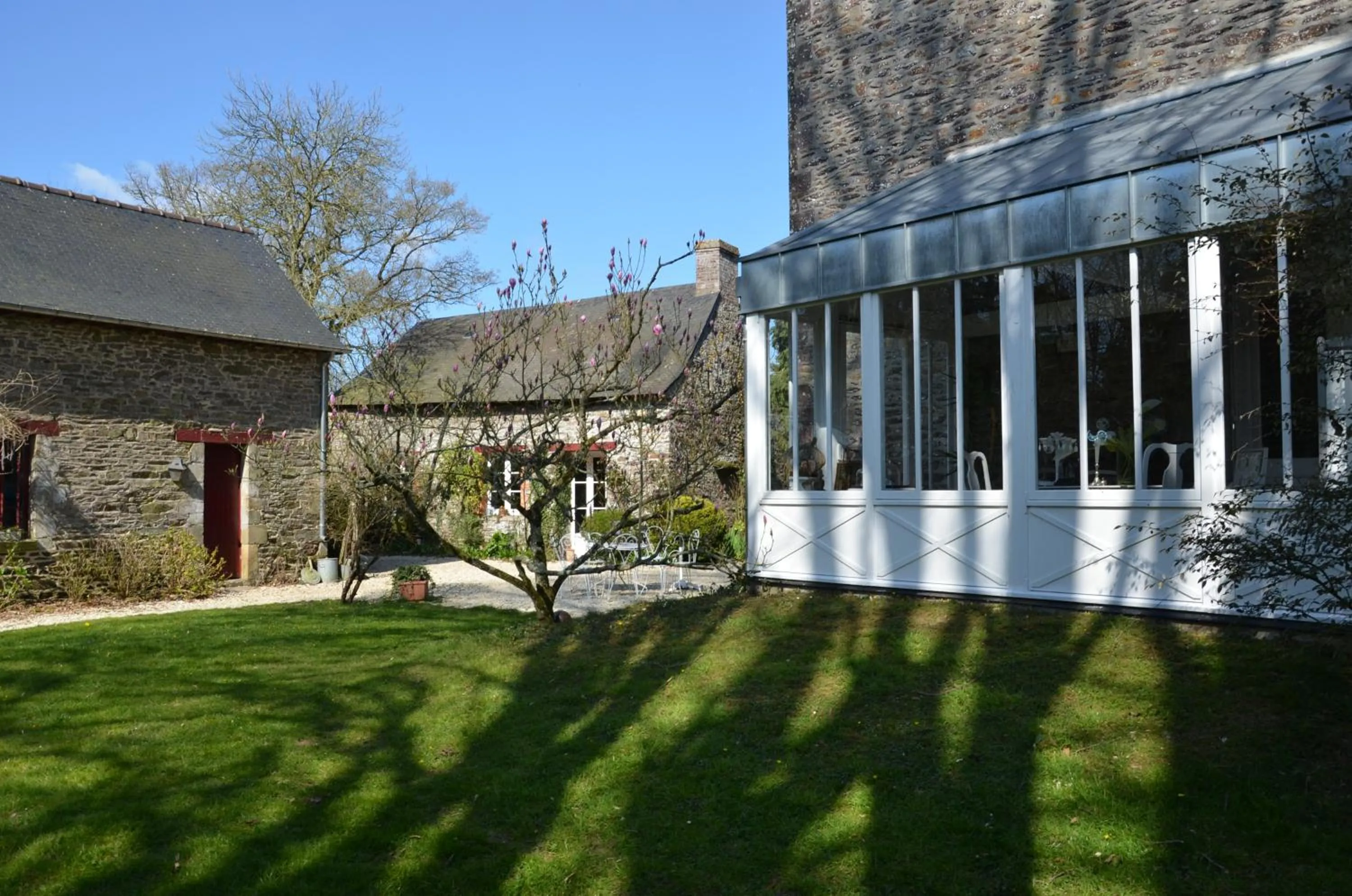 Garden view in La Sévinais