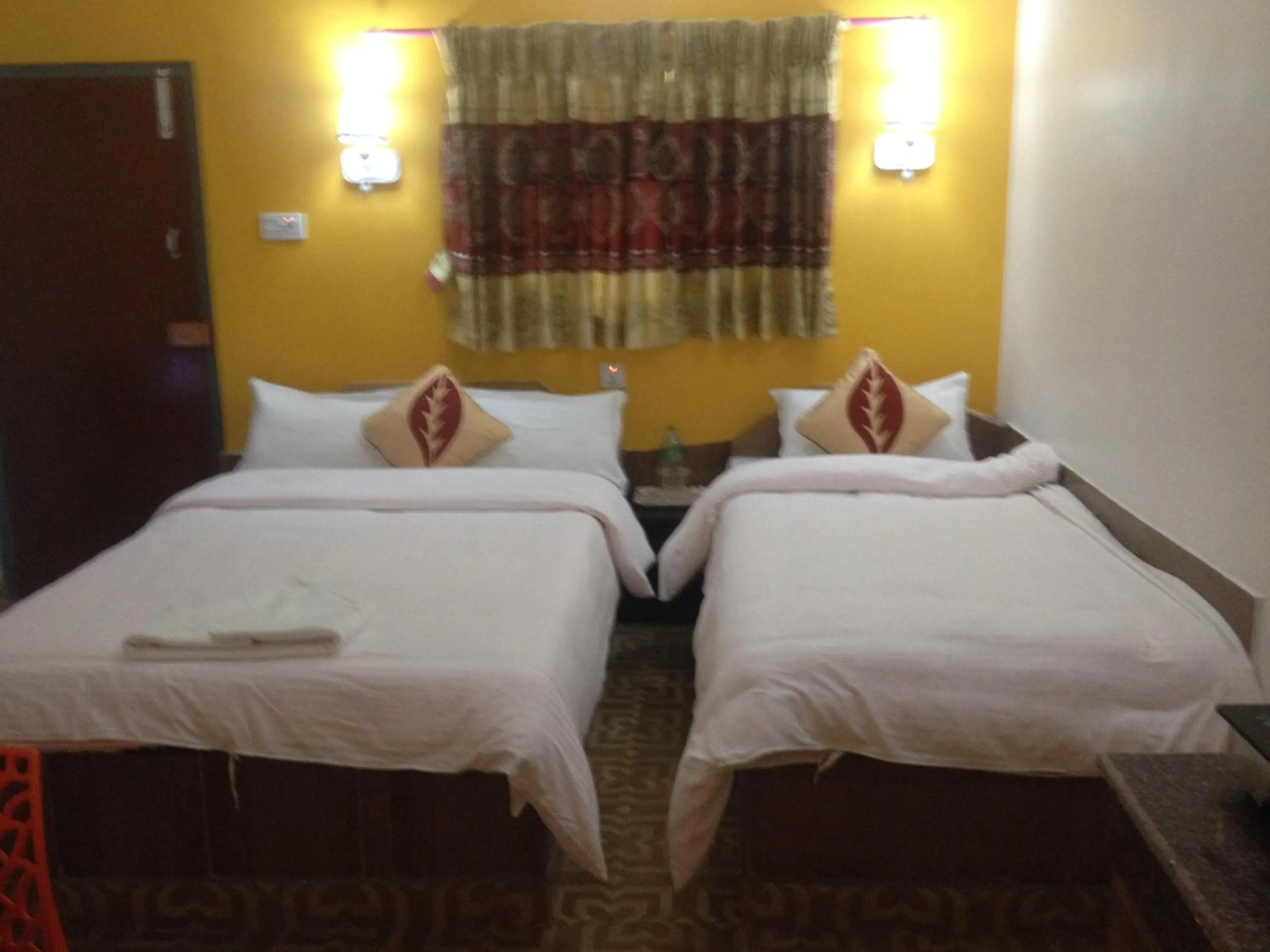 Bed in Bishnu Homestay