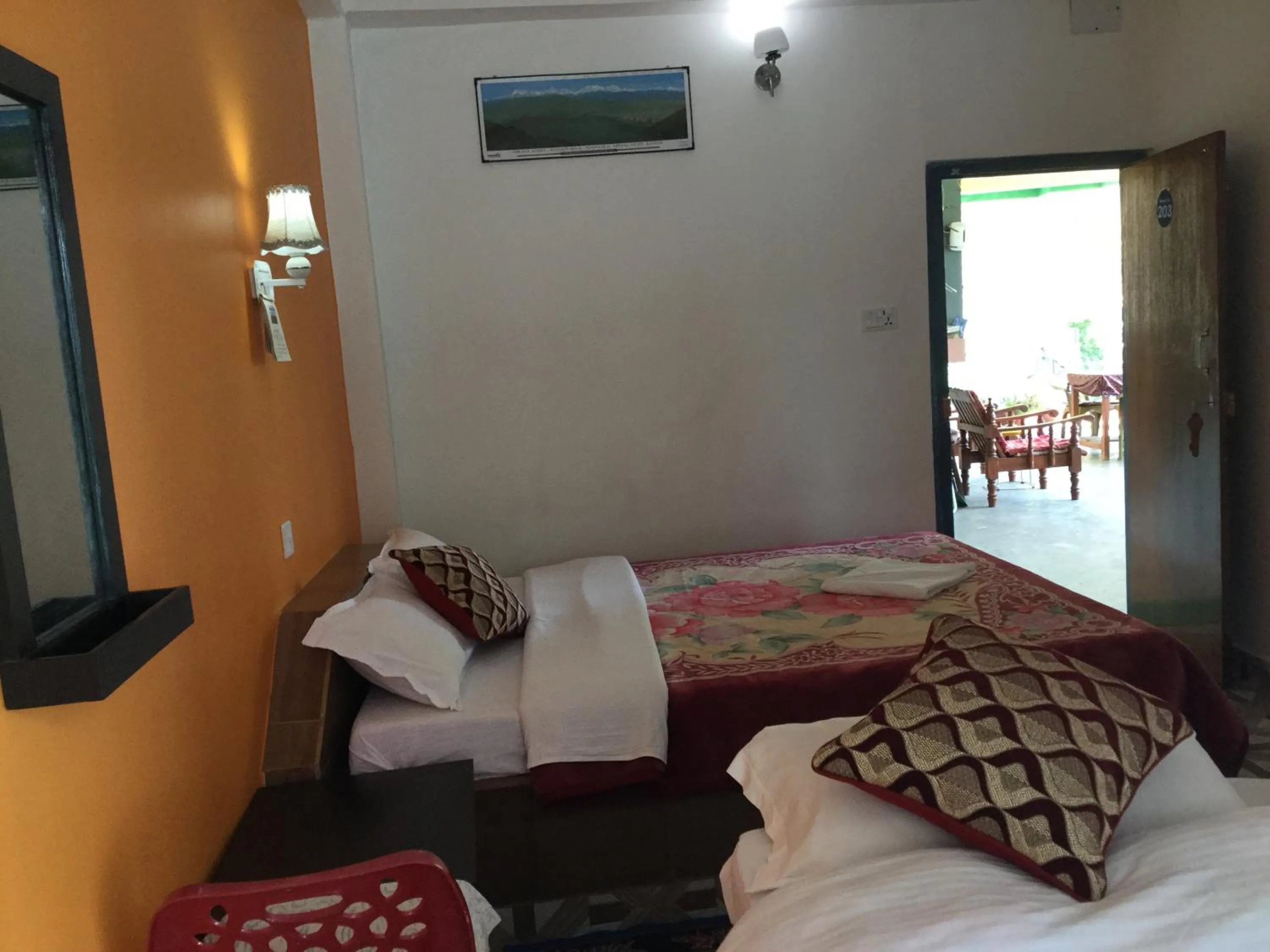 Bed in Bishnu Homestay
