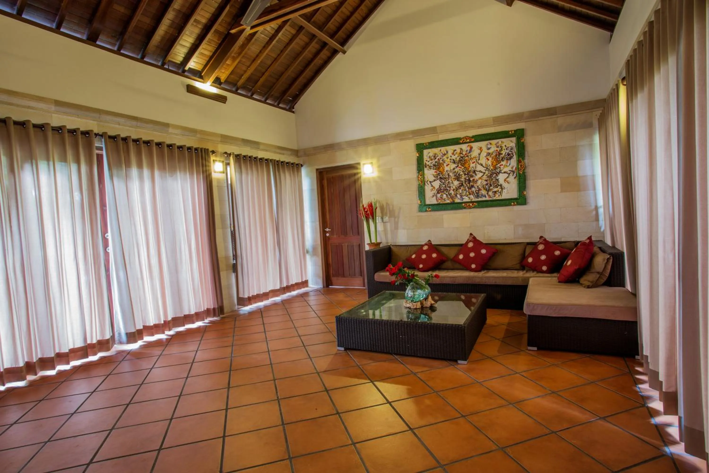 Living room in Ubud Luwih Nature Retreat