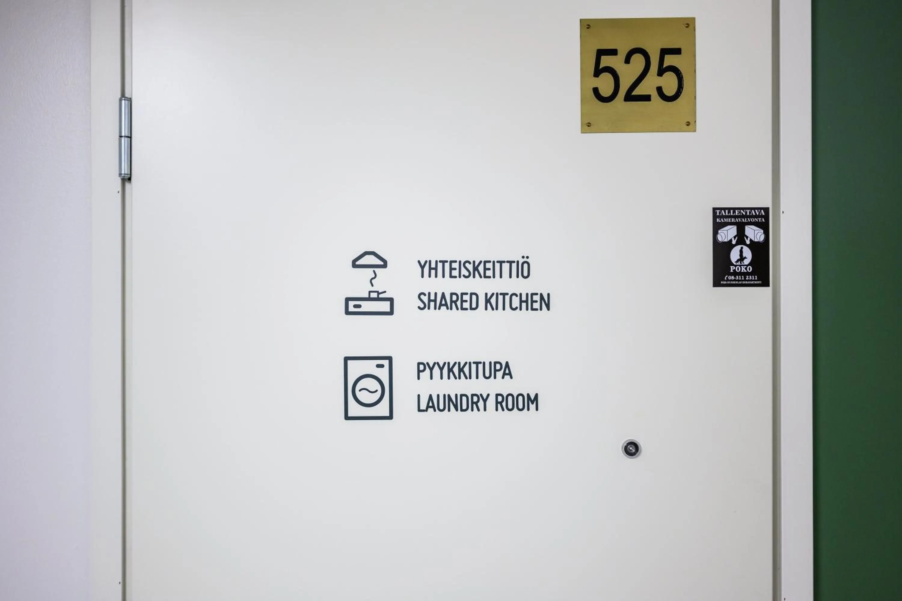 Communal kitchen in GreenStar Hotel Oulu