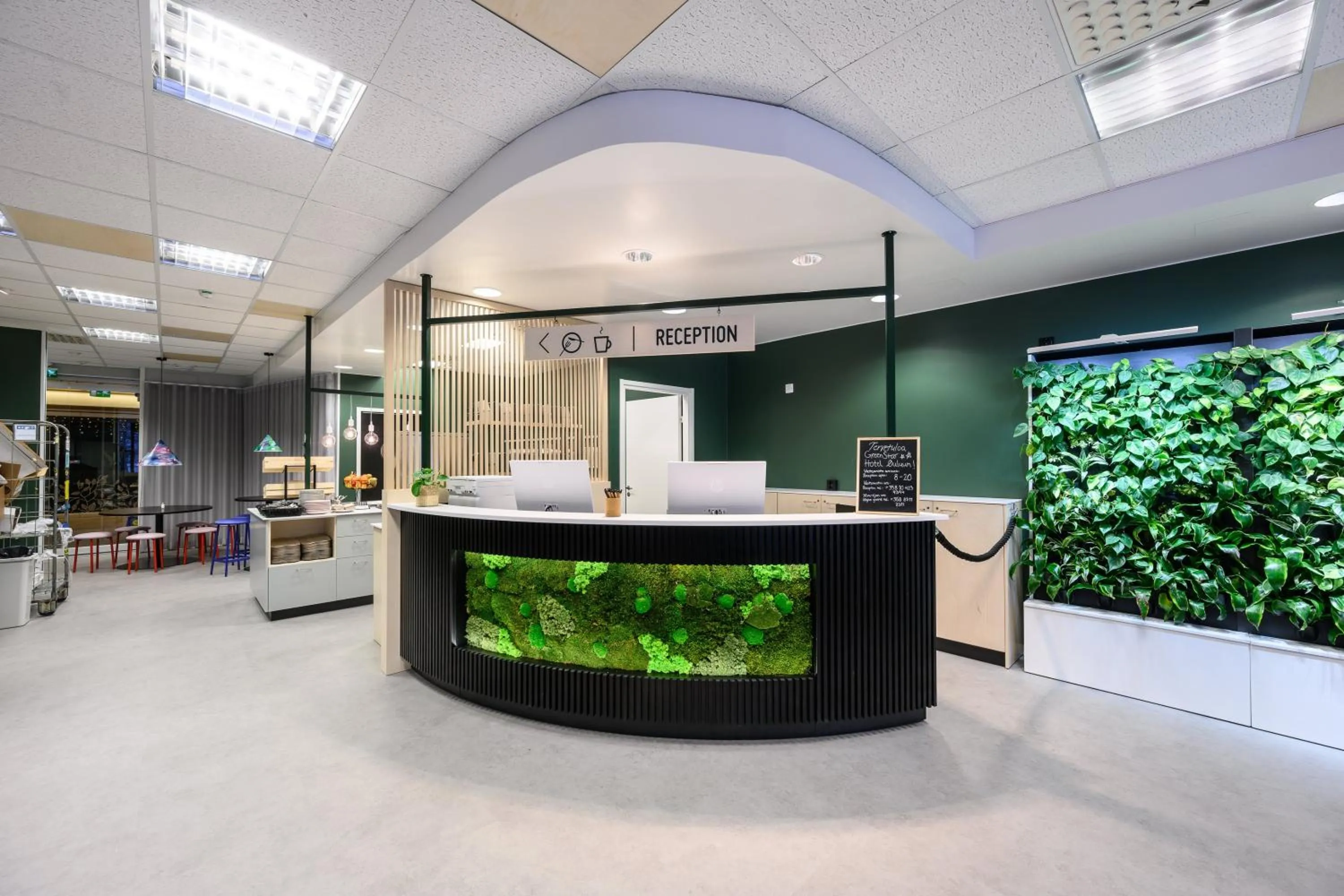 Lobby or reception in GreenStar Hotel Oulu