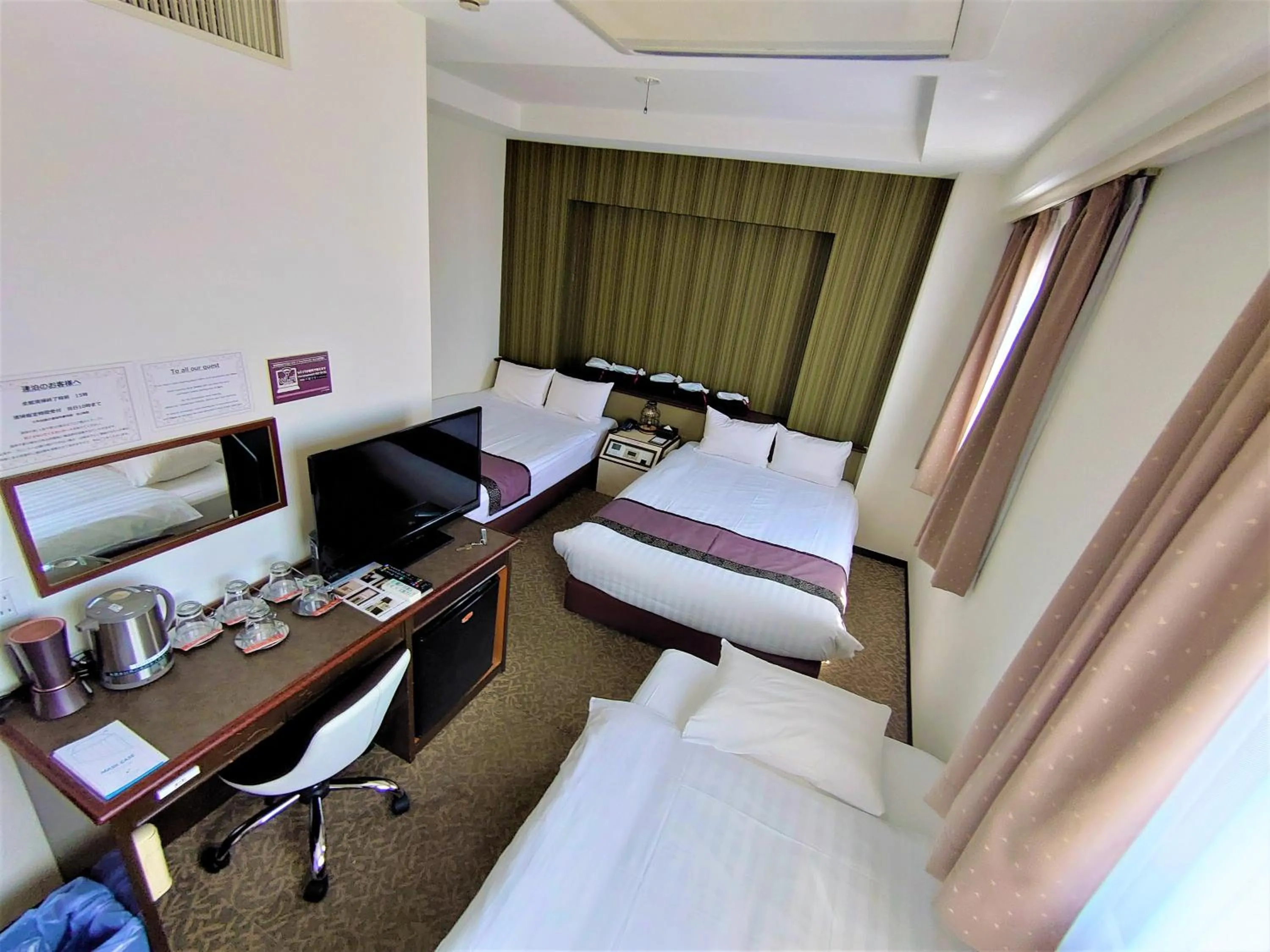 Bed in Hotel Area One Oita