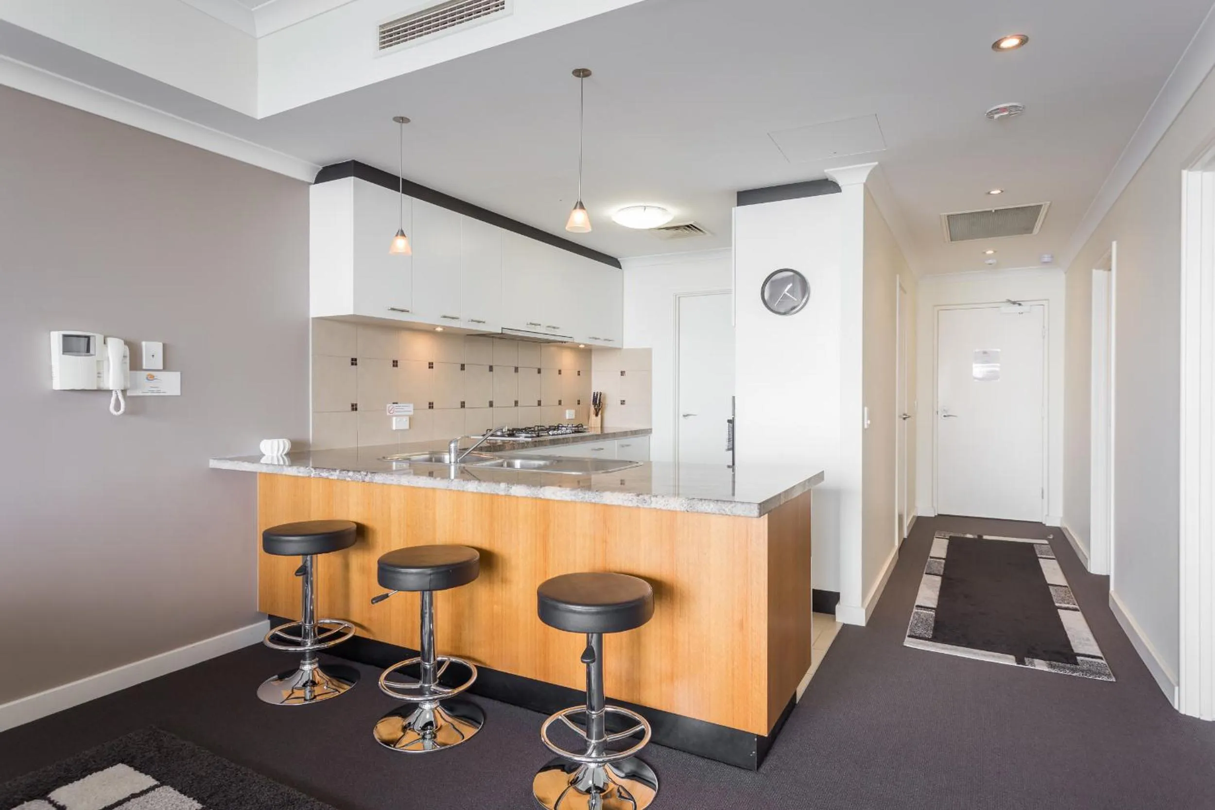 Kitchen or kitchenette in Nautilus by Rockingham Apartments